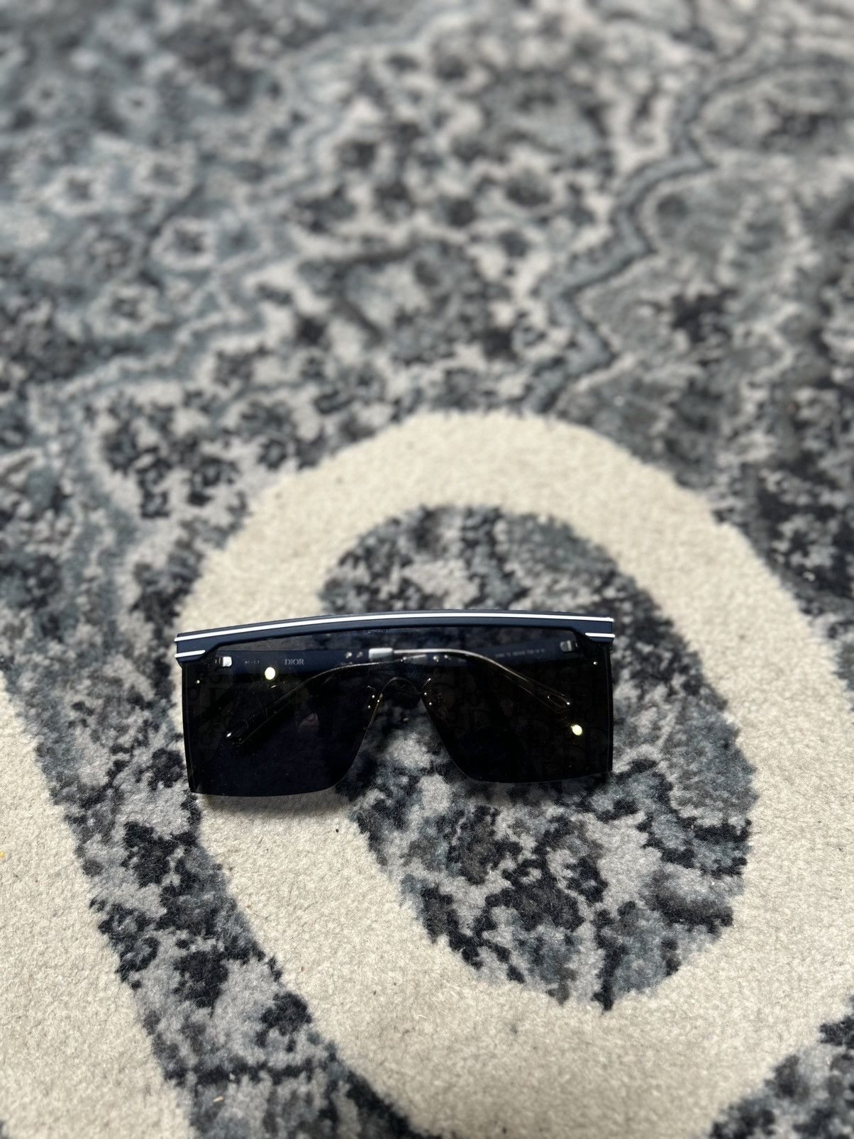 Dior Christian Dior Blue Oblique Mask Sunglasses Size ONE SIZE - 4 Thumbnail