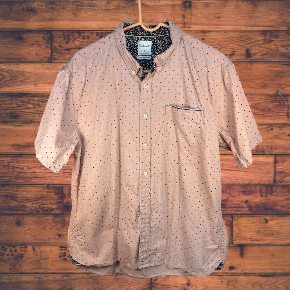 Other Level Ten Peached Poplin Button Front Shirt XL Size US XL / EU 56 / 4 - 1 Thumbnail
