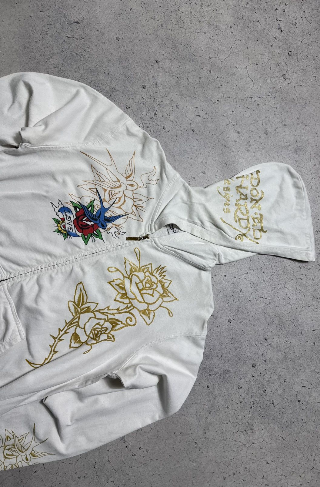 Ed Hardy Ed Hardy by Christian Audigier Women’s Full Zip Hoodie White Size XL / US 12-14 / IT 48-50 - 5 Thumbnail