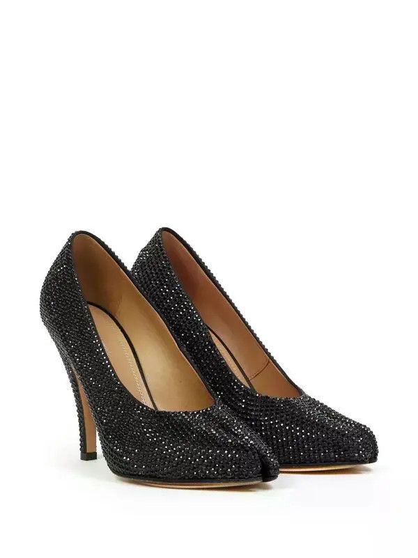 Maison Margiela oc11z1225 Tabi Rhinestone Embellished Pumps in Black Size US 10 / IT 40 - 2 Thumbnail