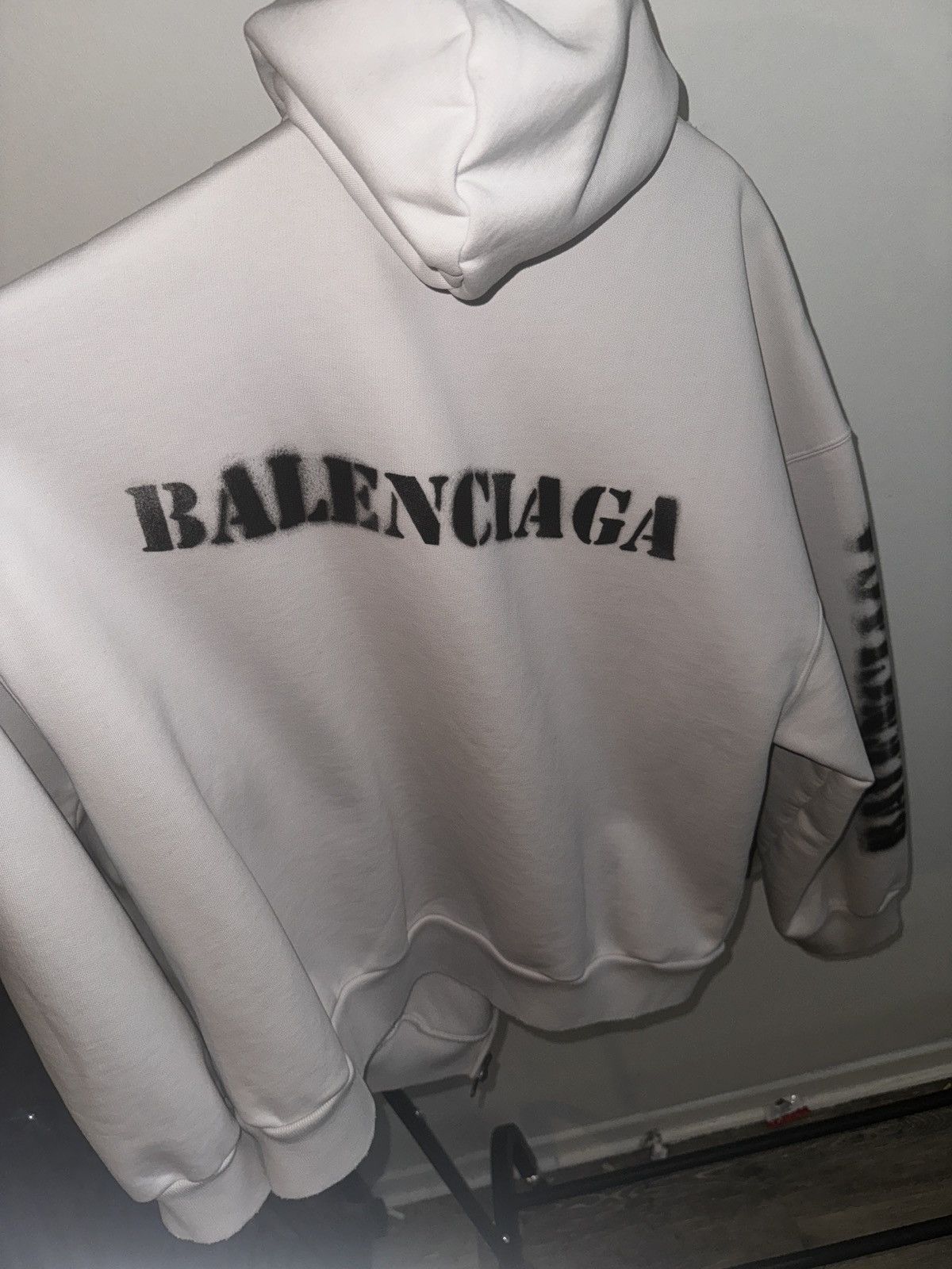 Balenciaga BALENCIAGA STENCIL TYPE ZIP-UP HOODIE Size US L / EU 52-54 / 3 - 4 Thumbnail