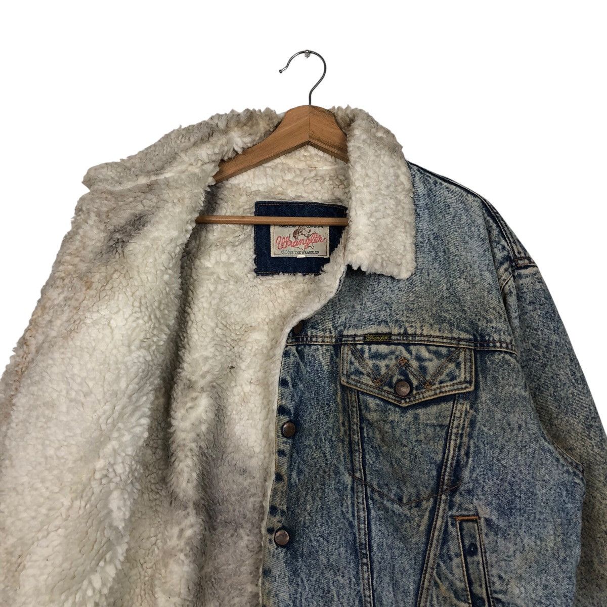 Japanese Brand × Vintage 📌Vintage Trucker Denim Jacket Wrangler American Cowboys Size US M / EU 48-50 / 2 - 12 Thumbnail