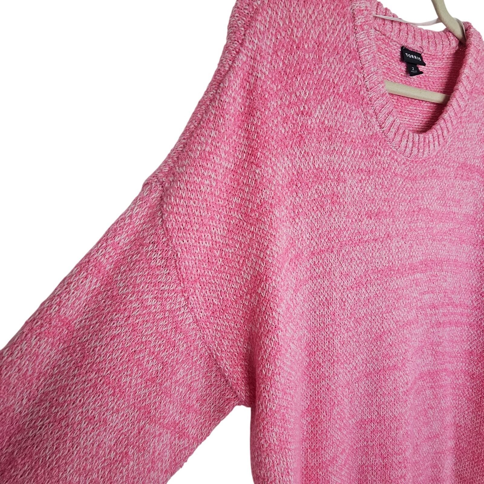 Corridor Torrid Sweater Pink Pullover Sweater Drop Shoulder Pink 2X Size XXL / US 16-18 / IT 52-54 - 6 Thumbnail