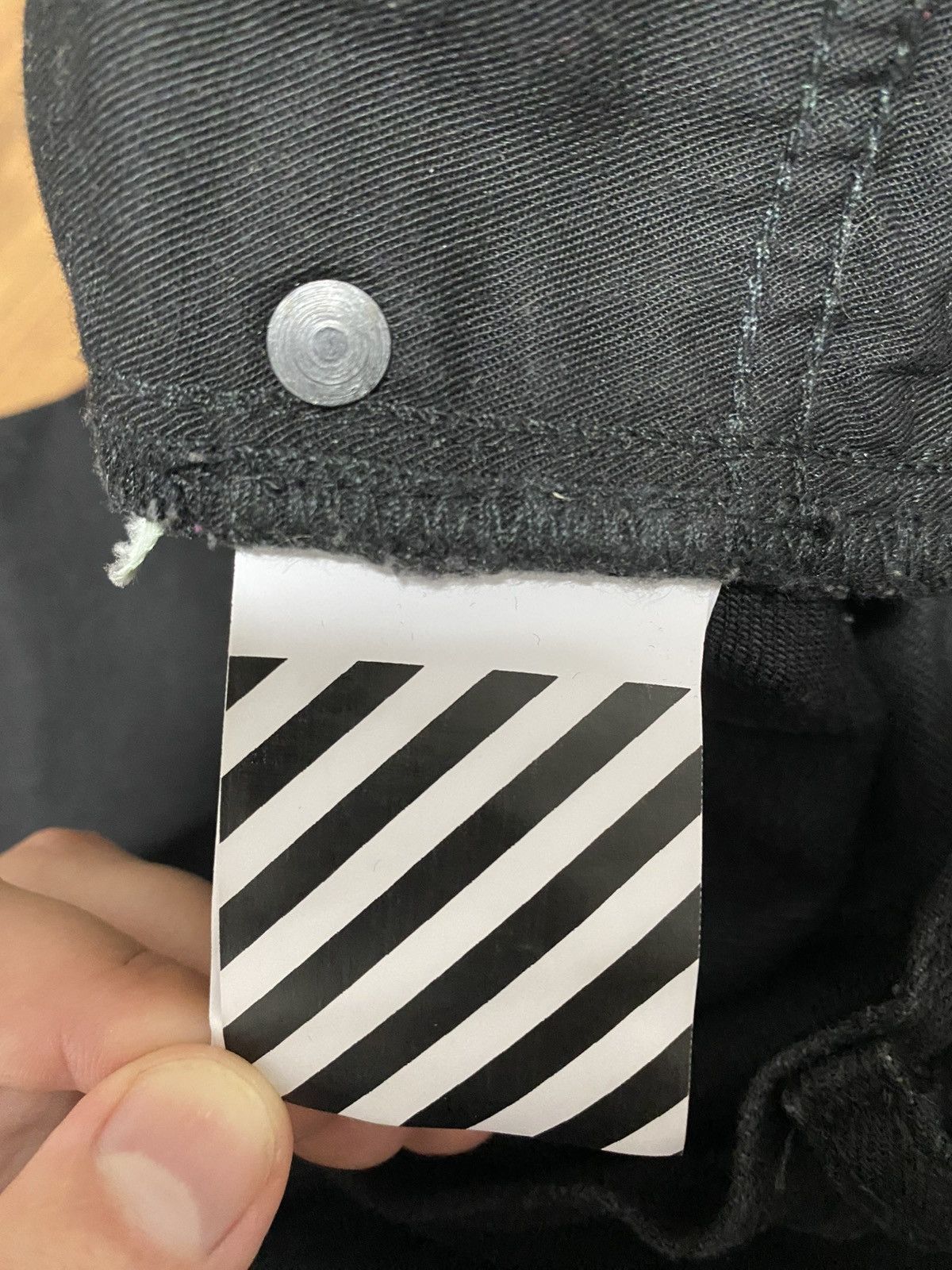 Off-White OFF-WHITE c/o VIRGIL ABLOH Black low crotch jeans Size US 31 - 13 Thumbnail