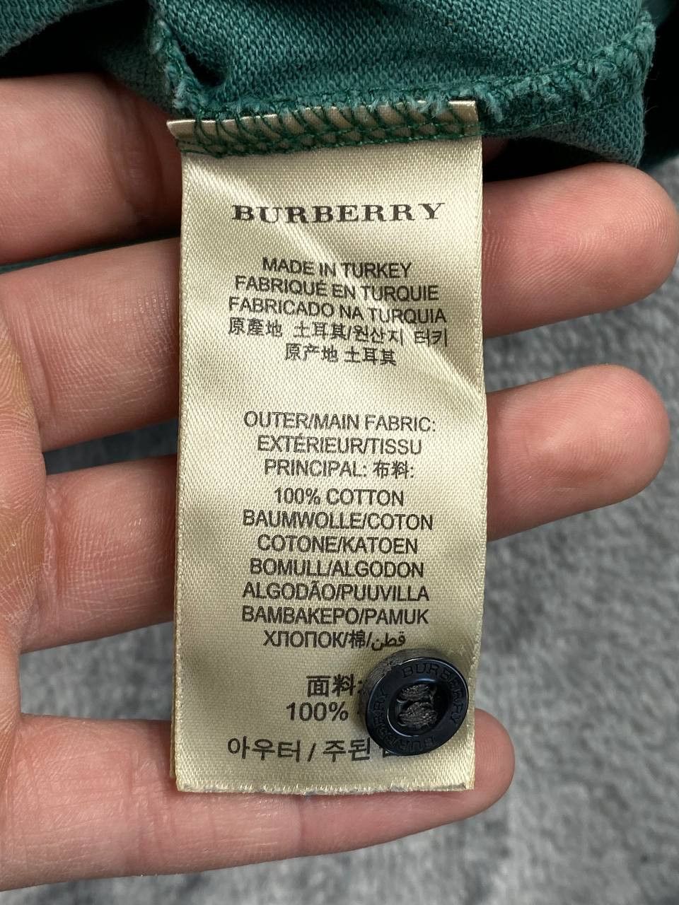 Burberry Burberry Brit Polo Shirt Nova Check Collar Men Size XL Green Size US XL / EU 56 / 4 - 7 Thumbnail