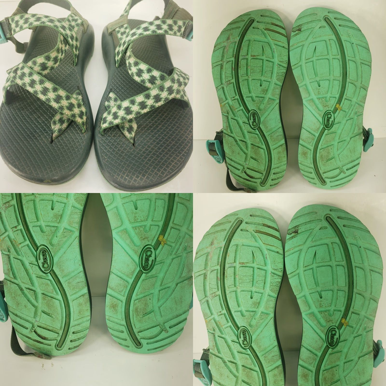 Chaco Chaco ZX/2 Women’s Sandal 8M Green Black Pink Geometric Outdoor Outdoorwear Shoes Leather Synthetic Rubber? Size US 8 / IT 38 - 8 Thumbnail