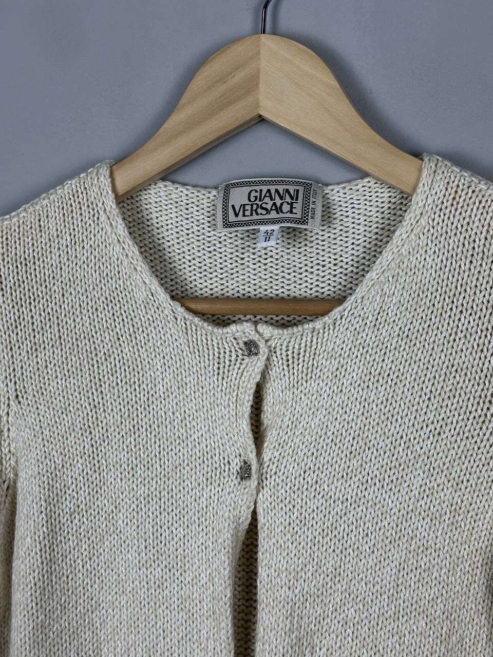 Versace Luxury Gianni Versace Vintage Silk Cardigan Silver Medusa Size XS / US 0-2 / IT 36-38 - 4 Thumbnail