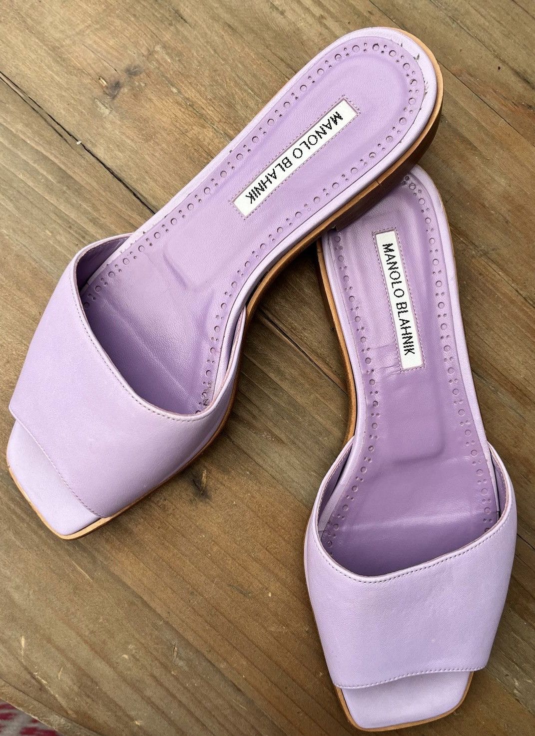 Manolo Blahnik Manolo Blahnik Leather mules Size US 9 / IT 39 - 1 Thumbnail