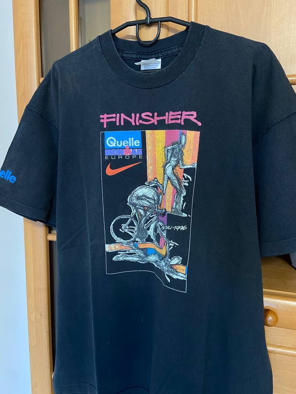 Nike Vintage Nike Quelle Ironman Europe T-Shirt 1996 Size US L / EU 52-54 / 3 - 2 Thumbnail