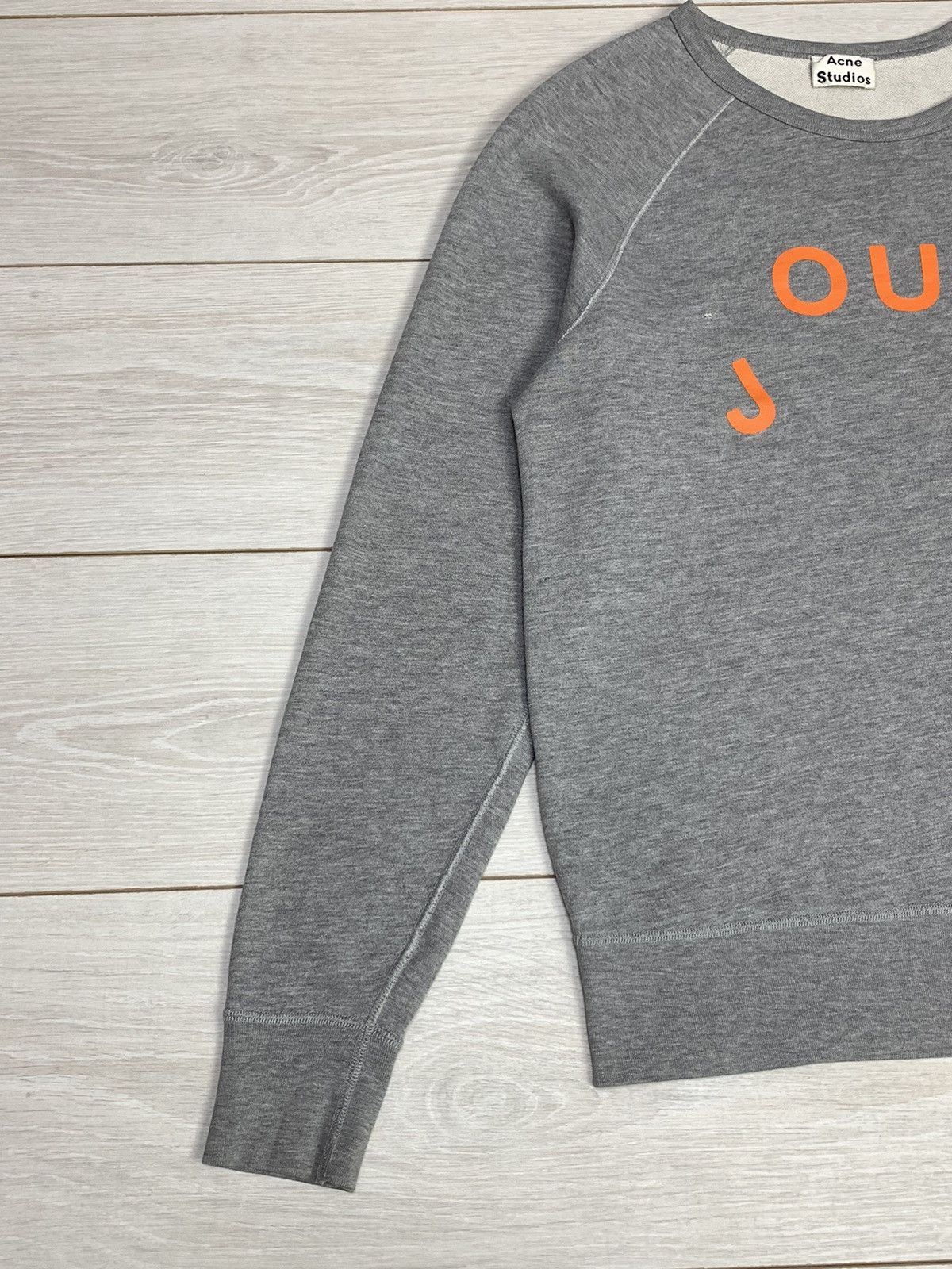 Acne Studios Acne Studios "Our Journey" Grey Raglan Sweatshirt Size US M / EU 48-50 / 2 - 2 Thumbnail