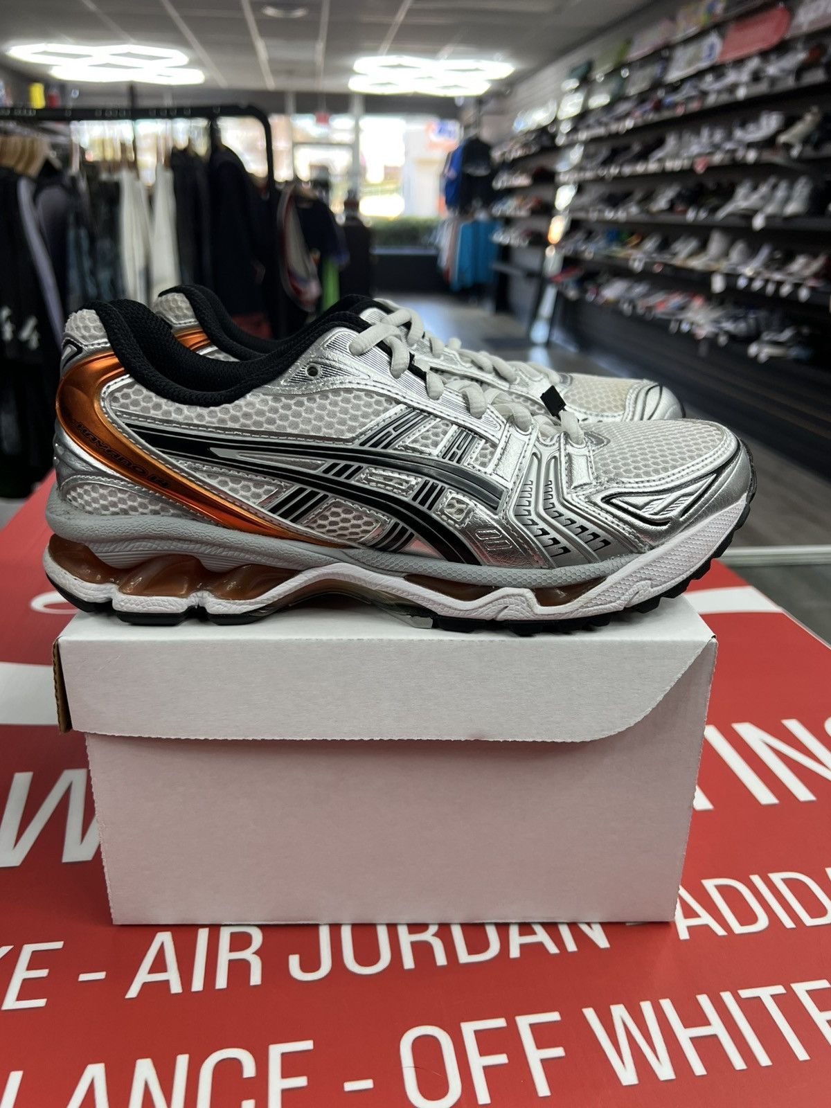 Asics ASICS Gel-kayano 14 White Piquant Orange Size 6.5 Size US 6.5 / EU 39-40 - 1 Thumbnail
