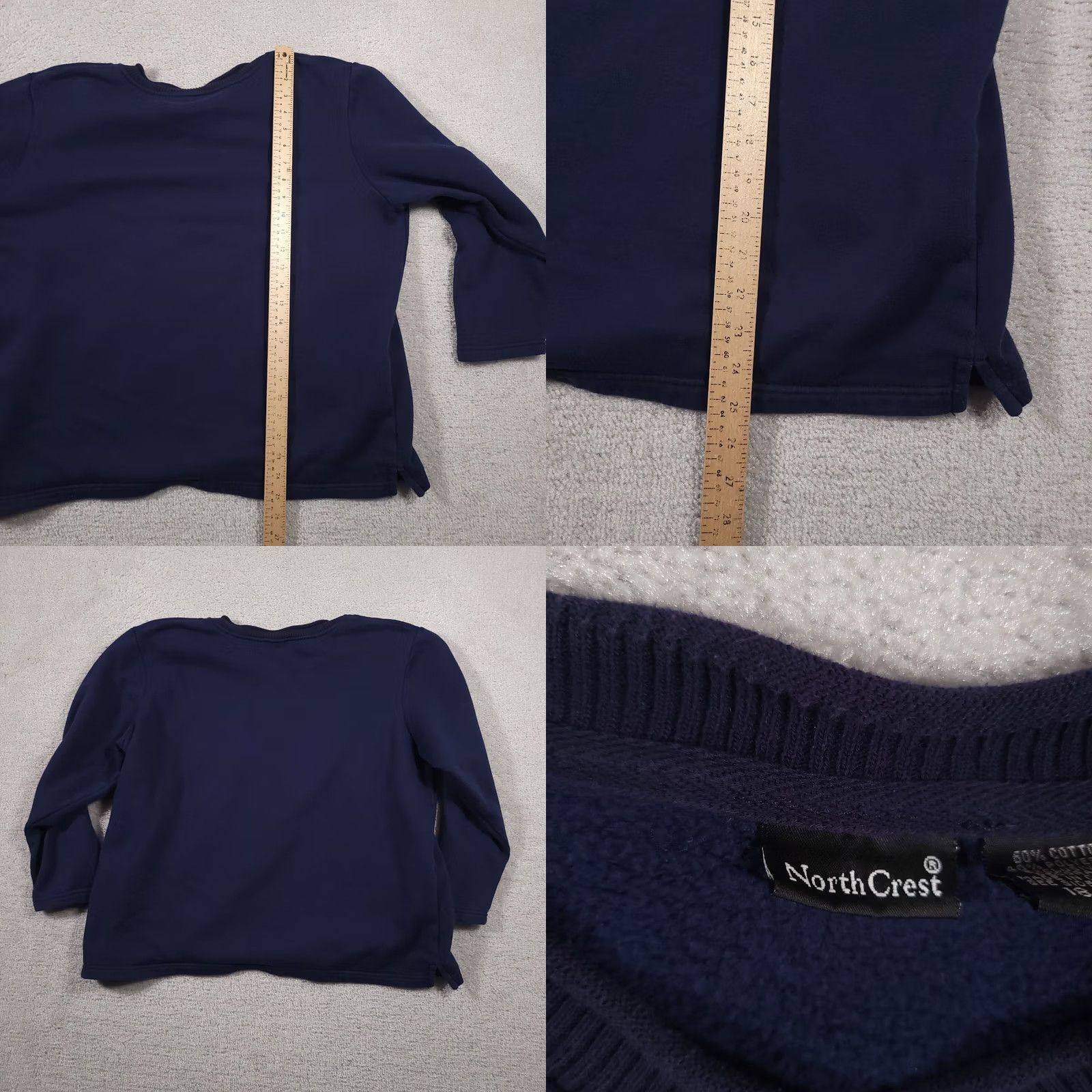 Vintage Northcrest Sweater Womens 20W Plus Blue Polar Bear Embroidered V Neck Fleece Shirt Pullover Mens? Size 3XL / US 20-22 - 8 Thumbnail