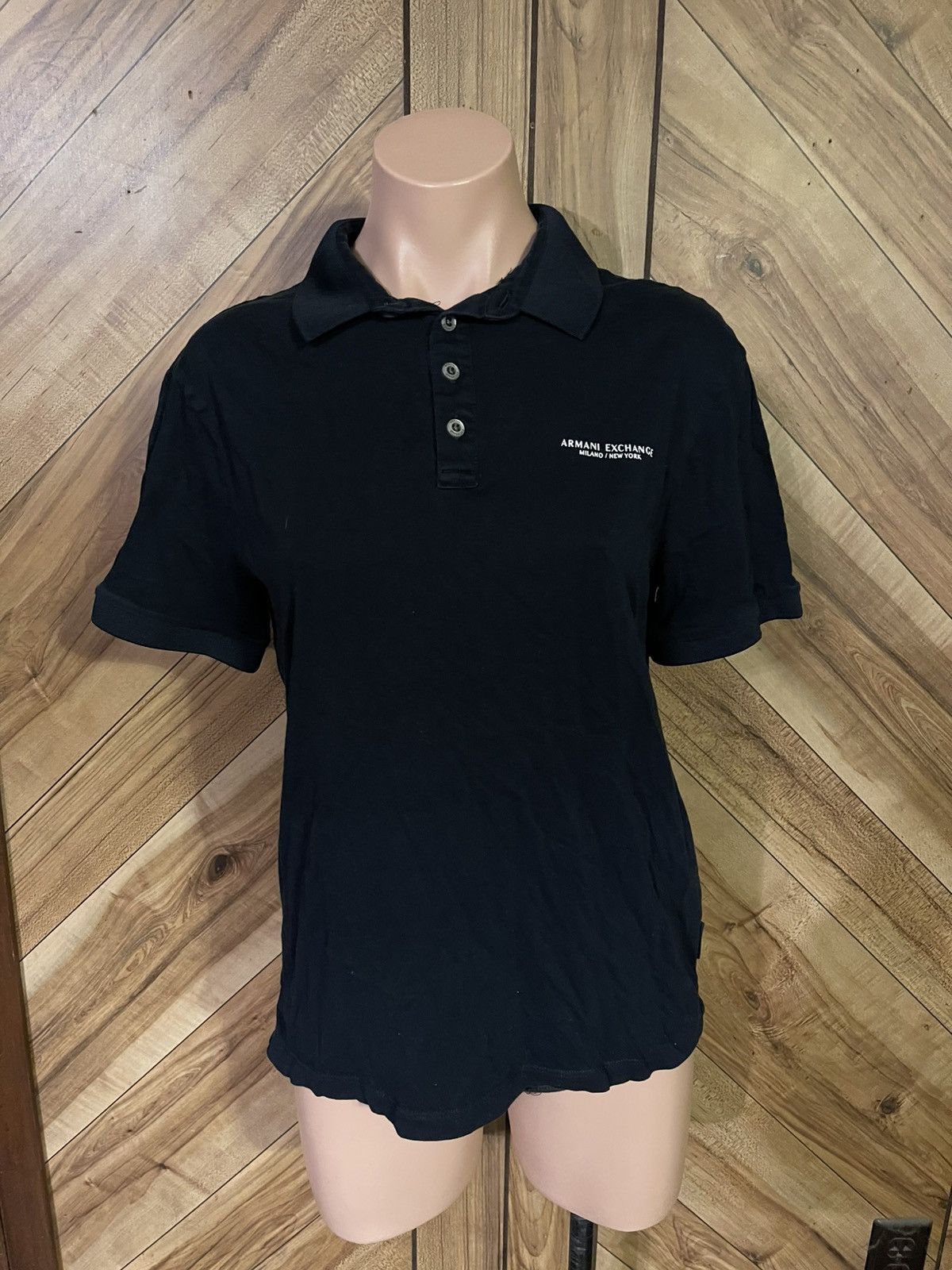 Armani Exchange Armani Exchange Men’s Small Black Milan/New York Jersey Polo Size US S / EU 44-46 / 1 - 2 Thumbnail