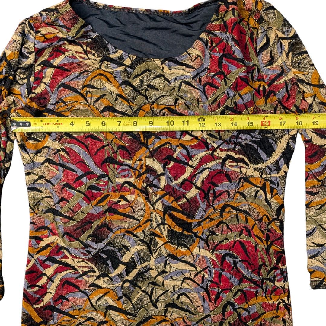 Vintage Vintage Y2K Fitted 3/4 Sleeve Blouse | Women's M | G Wheels Size M / US 6-8 / IT 42-44 - 5 Thumbnail