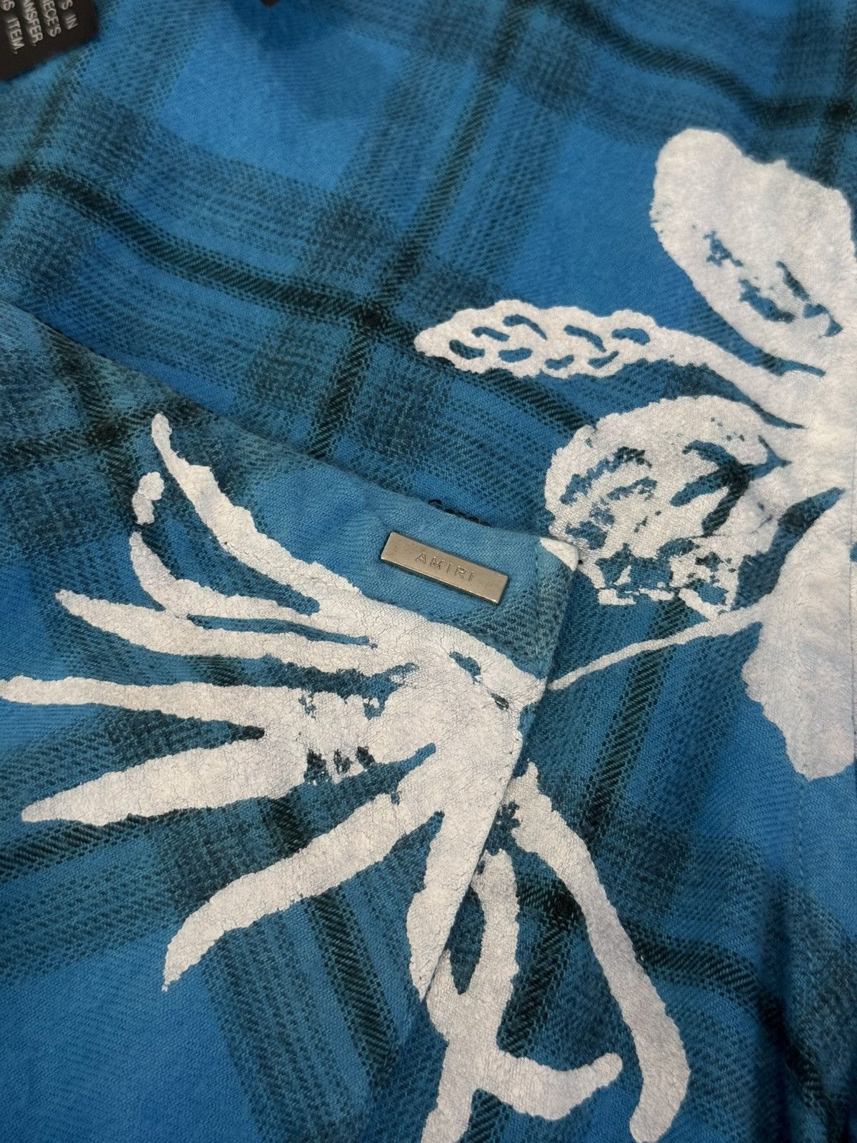 Amiri Amiri Bleach Floral Plaid Flannel Size US L / EU 52-54 / 3 - 4 Thumbnail