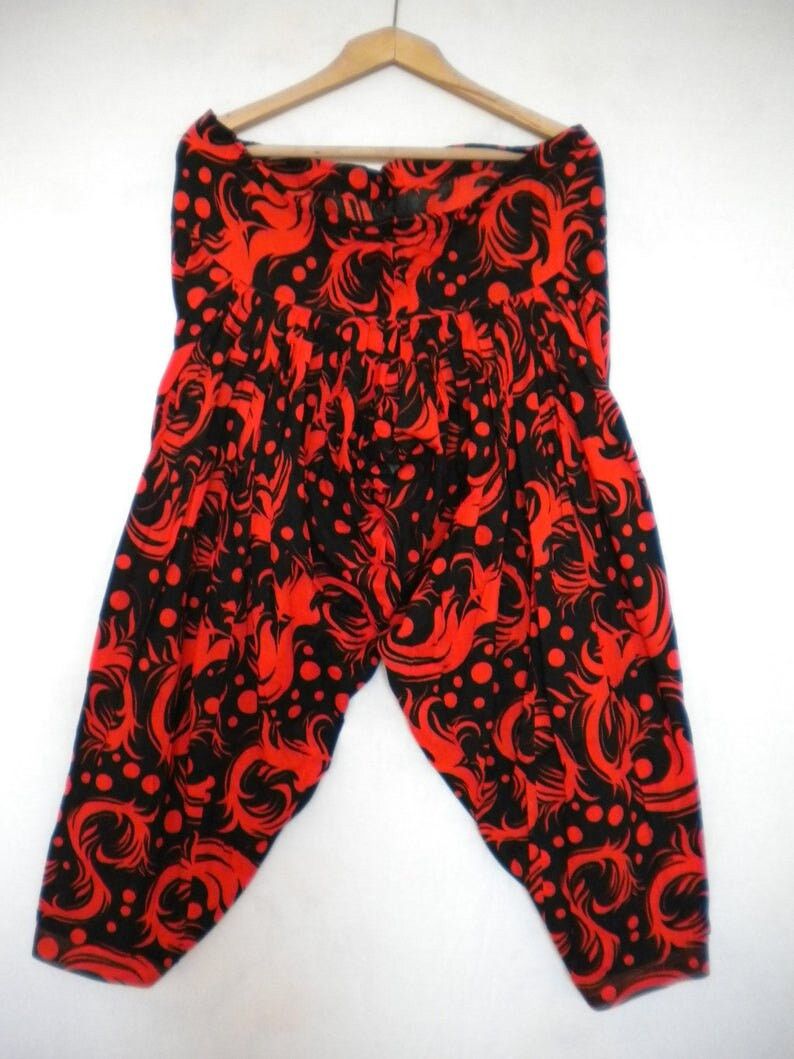 Other harem drop crotch women`s pant, S M oriental thai pants Size 27" / US 4 / IT 40 - 1 Thumbnail