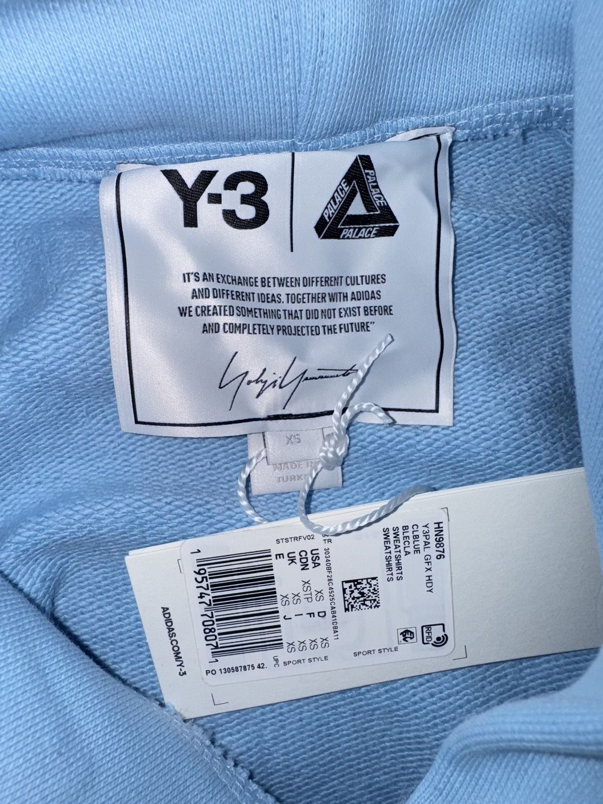 Palace × Y-3 × Yohji Yamamoto Palace x Y-3 Logo Hoodie Blue XS (HN9876) Size US XS / EU 42 / 0 - 6 Thumbnail
