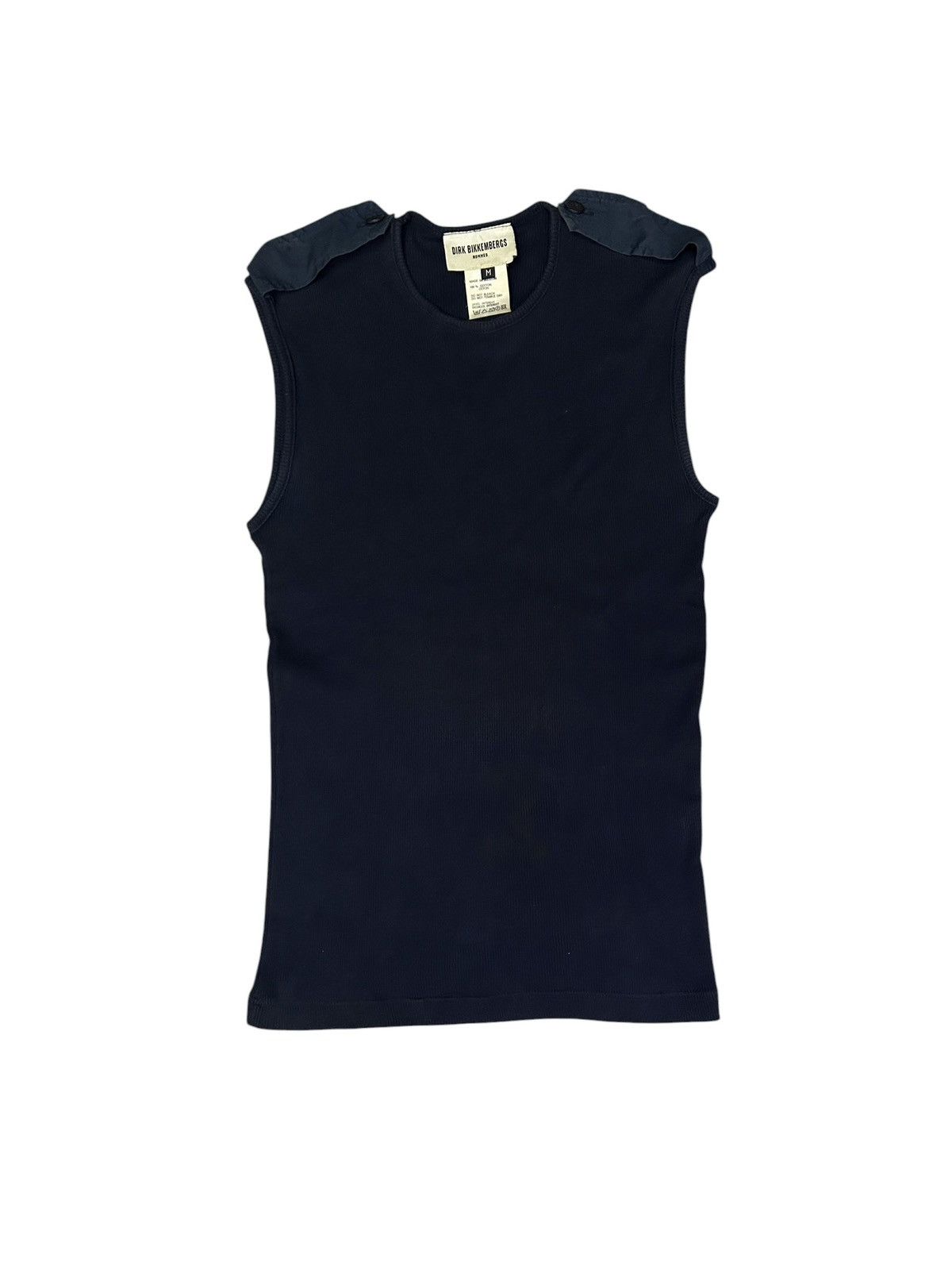 Dirk Bikkembergs 90s Epaulette Sleeveless T Shirt Size US M / EU 48-50 / 2 - 1 Thumbnail