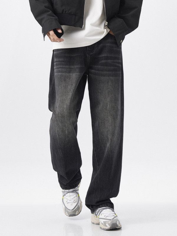 Japanese Brand American distressed retro straight leg wide-leg jeans Size US 32 / EU 48 - 2 Thumbnail
