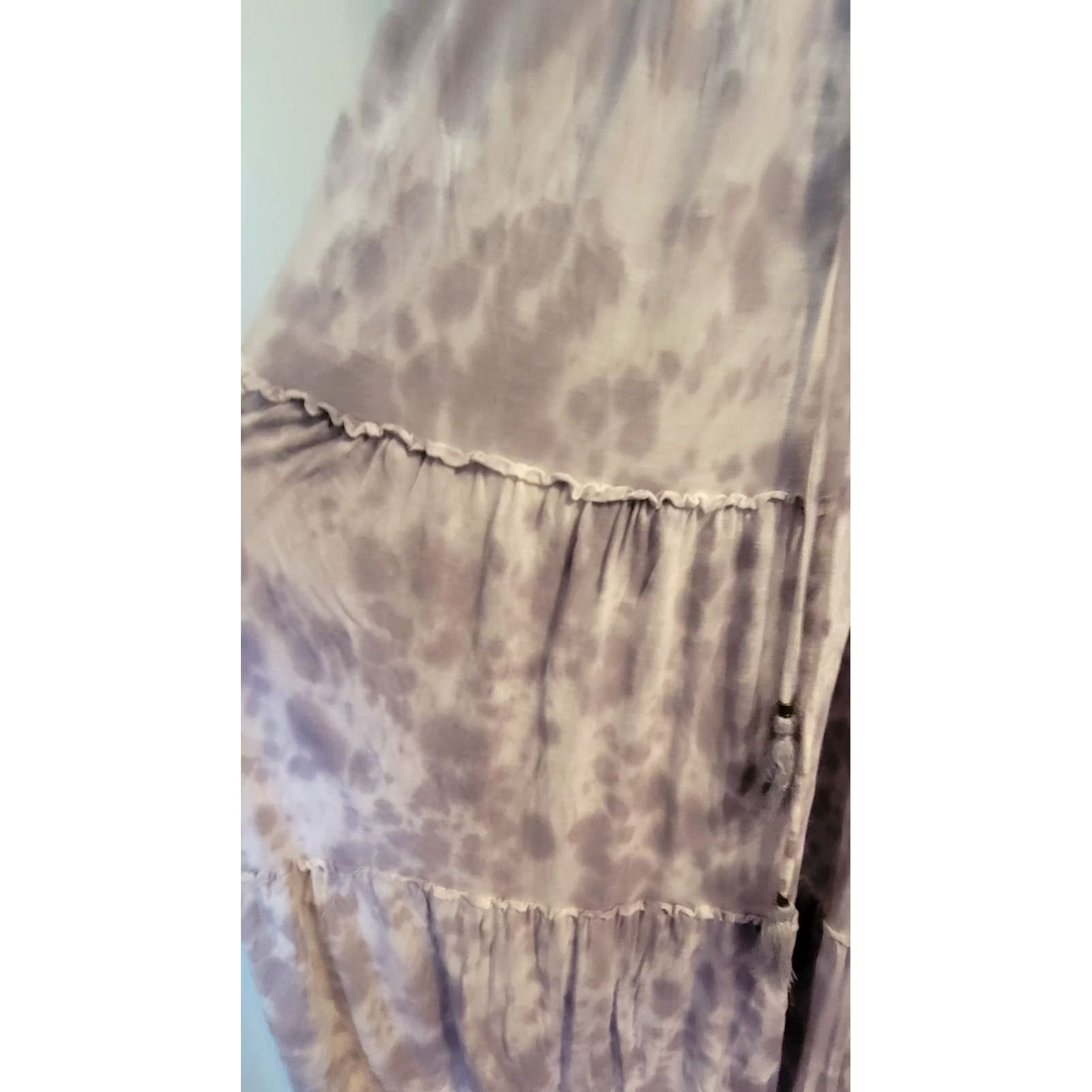 Vintage Knox Rose Tie Dye Dress Casual Hippie Boho Gray White Midi Maxi S Womens Size S / US 4 / IT 40 - 3 Thumbnail