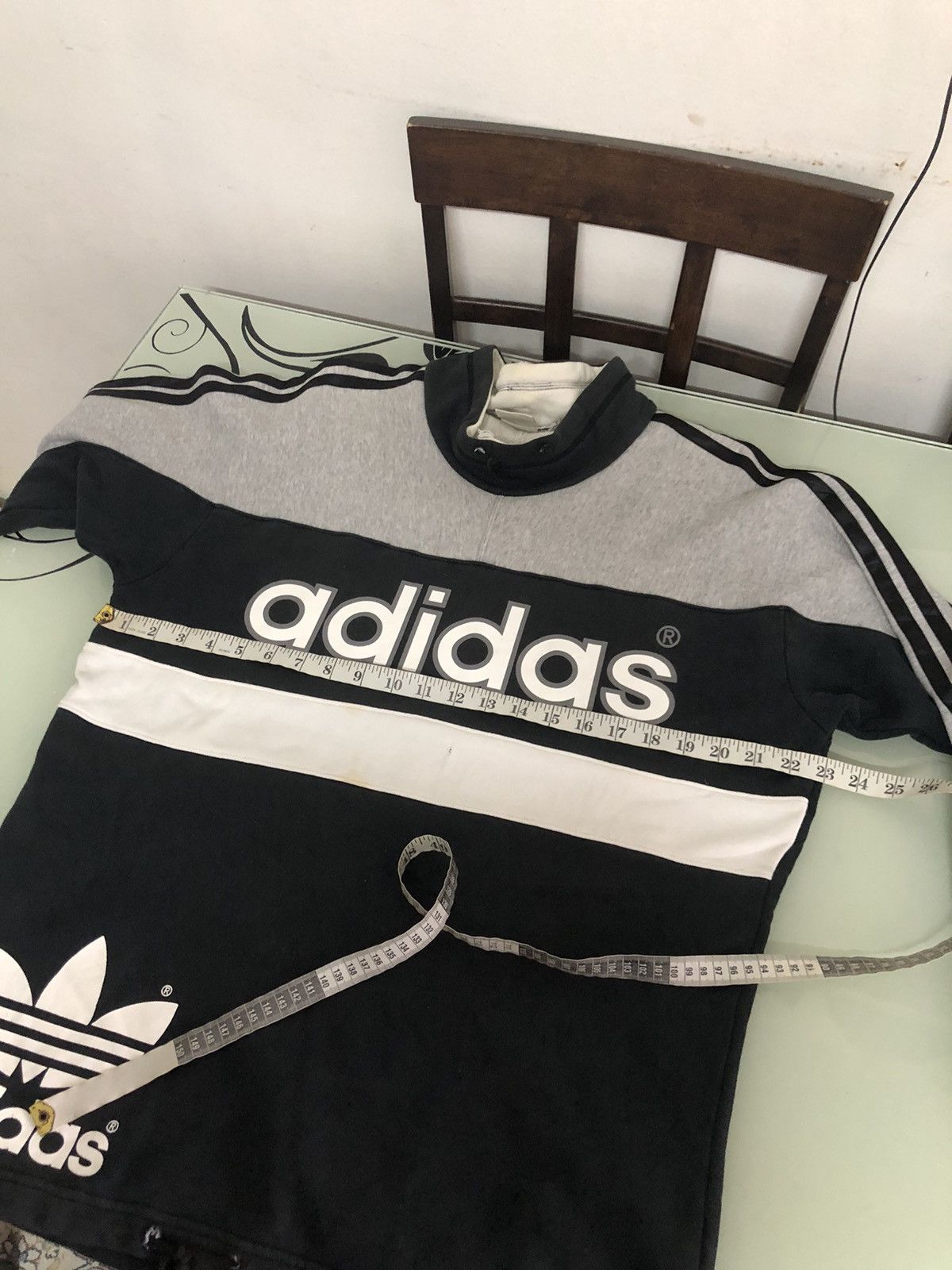 Adidas Vintage 90s Adidas Big Logo Sweater Japan Made Size US L / EU 52-54 / 3 - 21 Thumbnail