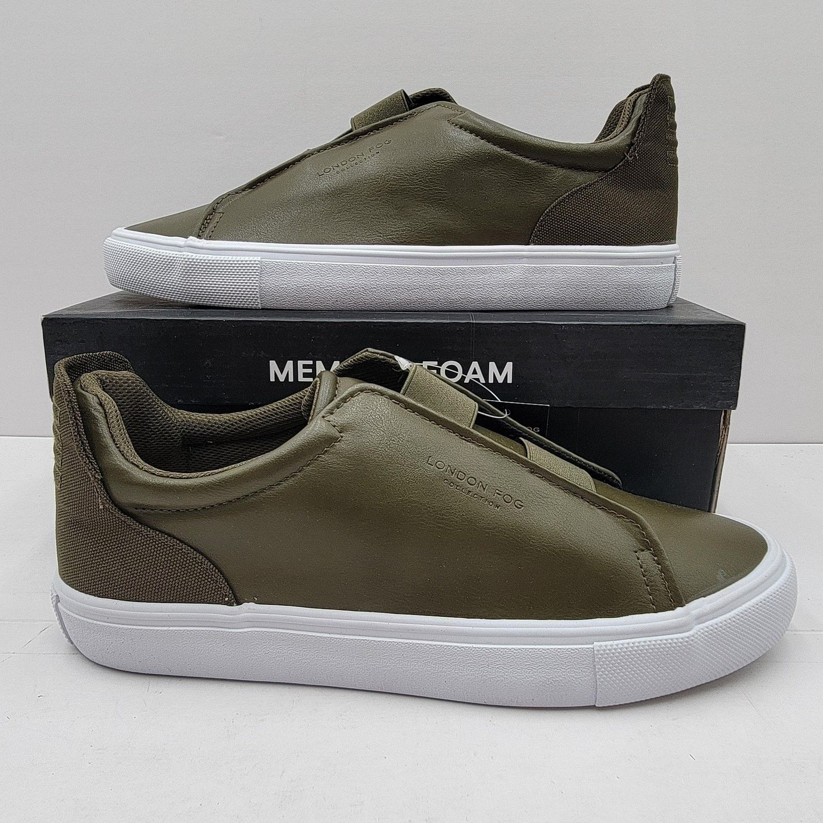 London Fog London Fog Mens Sz 10 Dark Olive Francis Memory Foam Slip On Size US 10 / EU 43 - 1 Thumbnail