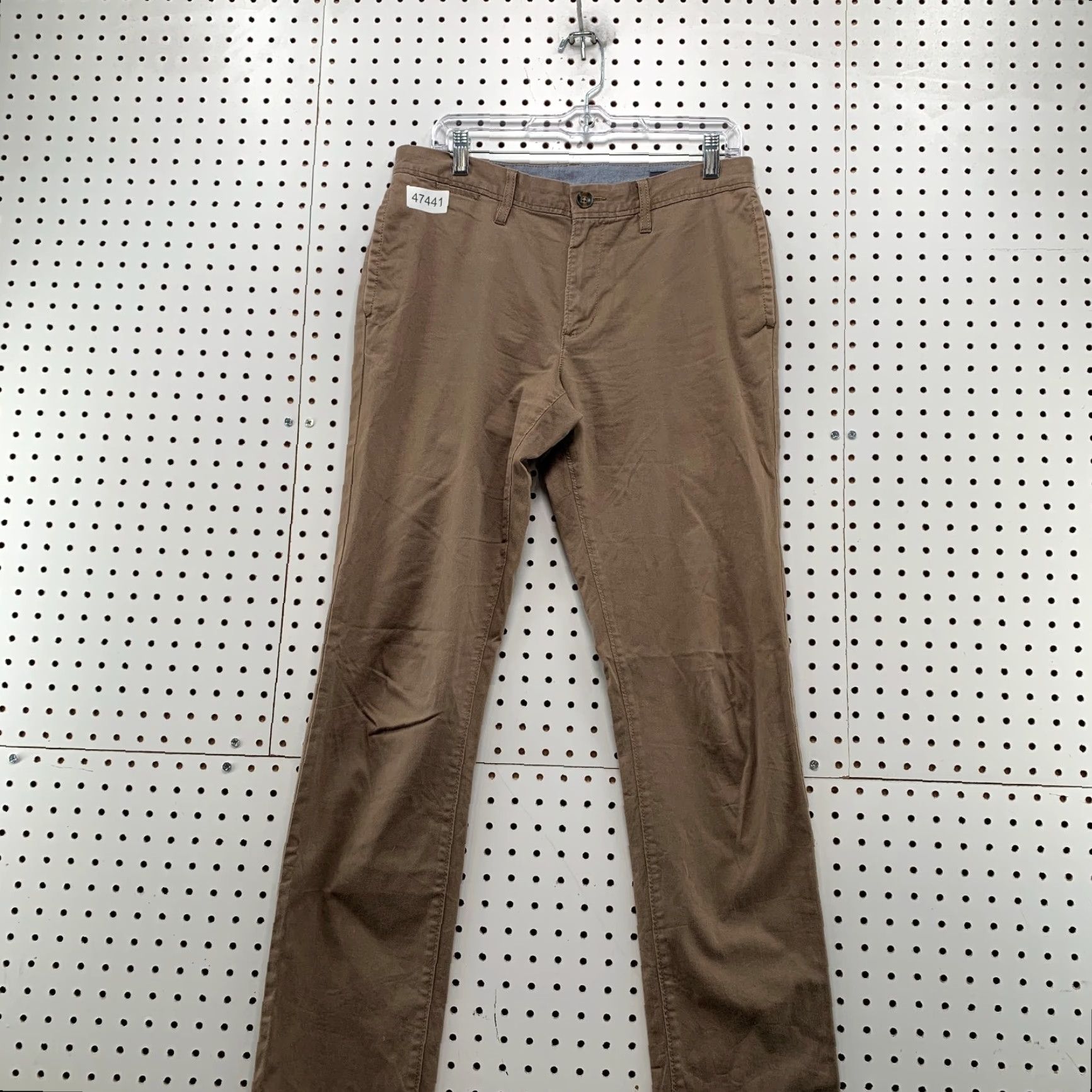 Vintage Wallin & Bros Chino Pants Mens 32x34 Brown Slim Fit School Work Khaki Pants Size US 32 / EU 48 - 4 Thumbnail