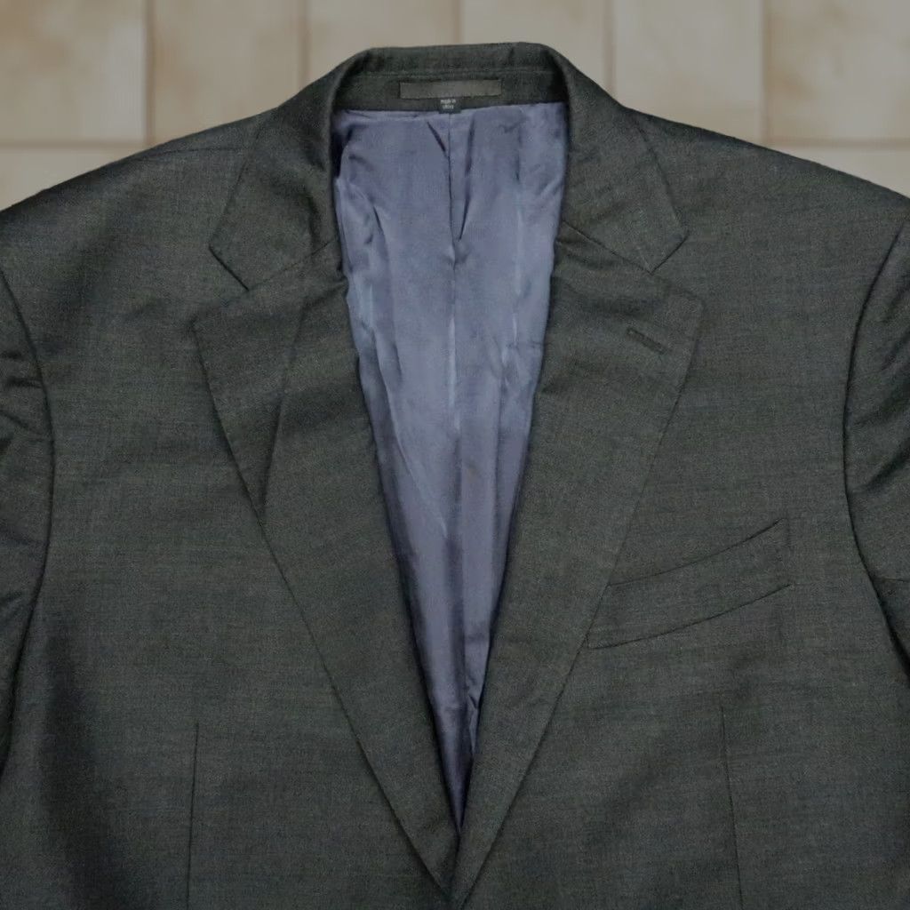 Suitsupply Suitsupply Jacket Mens 44R Gray Napoli Vitale Barberis Canonico Super 110s Wool Jacket/Coat Solid Notch Lapel 2 Piece Regular Slim? Size 44R - 1 Thumbnail