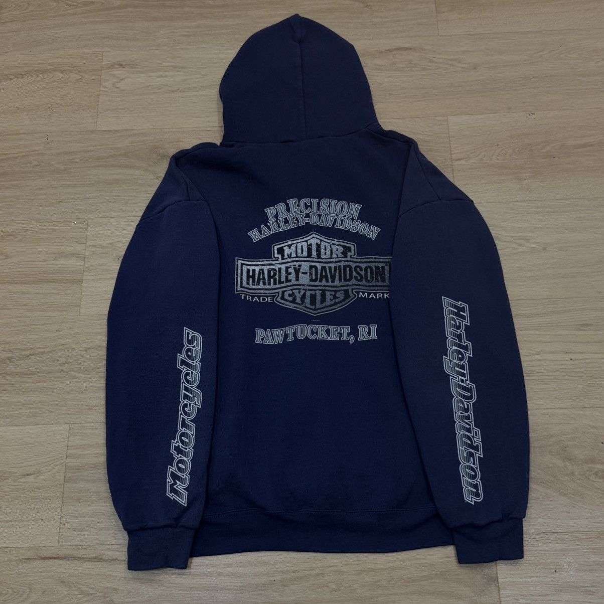 Harley Davidson VINTAGE Harley Davidson Blue Zipup Size US L / EU 52-54 / 3 - 3 Thumbnail