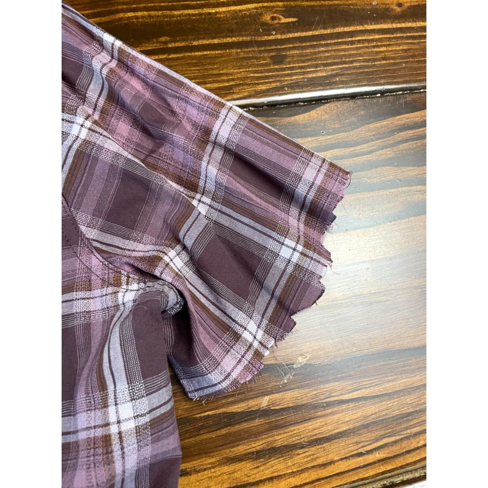 Carhartt VINTAGE Carhartt Shirt Womens L Purple Button Up Plaid Cut Off Sleeve Modified Size L / US 10 / IT 46 - 4 Thumbnail