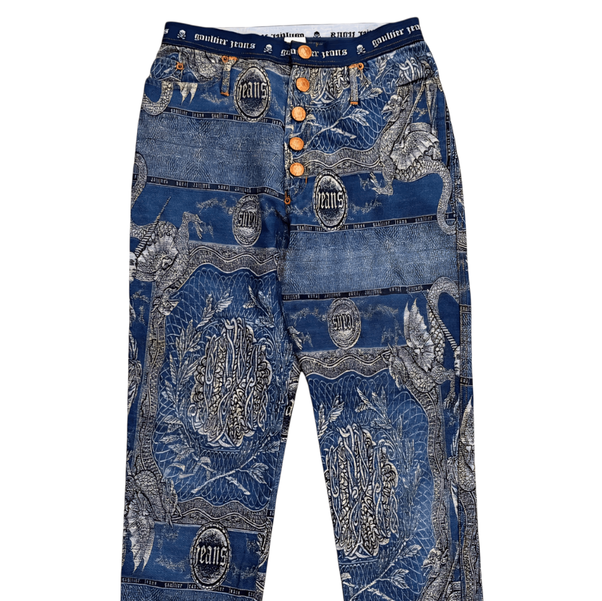 Jean Paul Gaultier Jean Paul Gaultier Dragon Tattoo Pants FW 95 Size US 28 / EU 44 - 2 Thumbnail