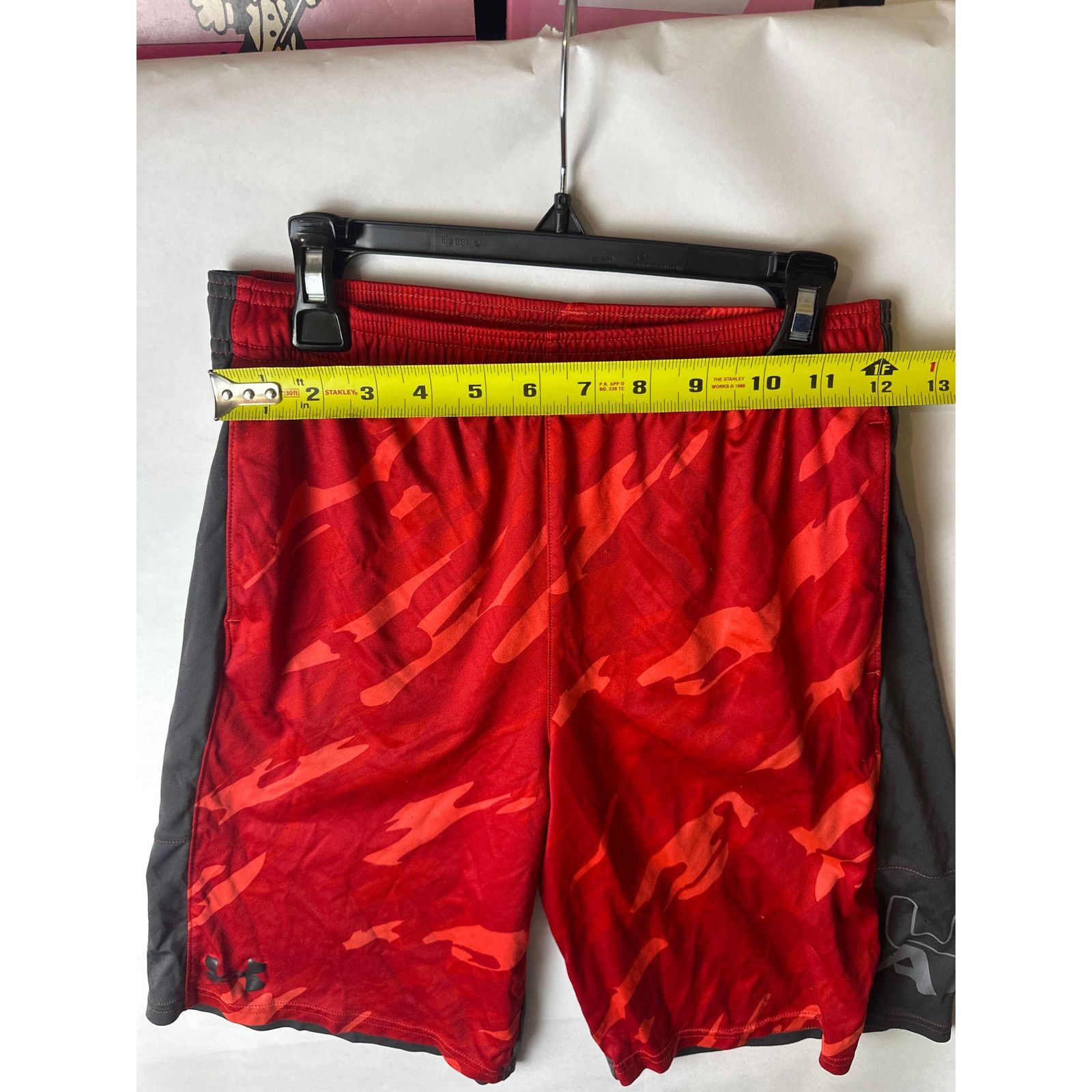 Under Armour Under Armour Boys Size Large Shorts Red Grey New Loose Fit Size ONE SIZE - 7 Thumbnail