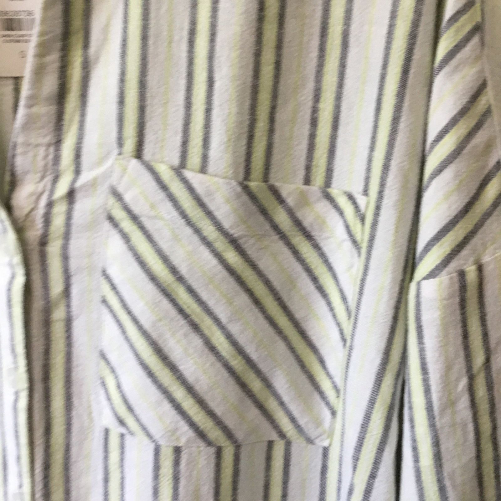 Loft Loft White w/Green Strip Tie Front Shirt Size S / US 4 / IT 40 - 7 Thumbnail