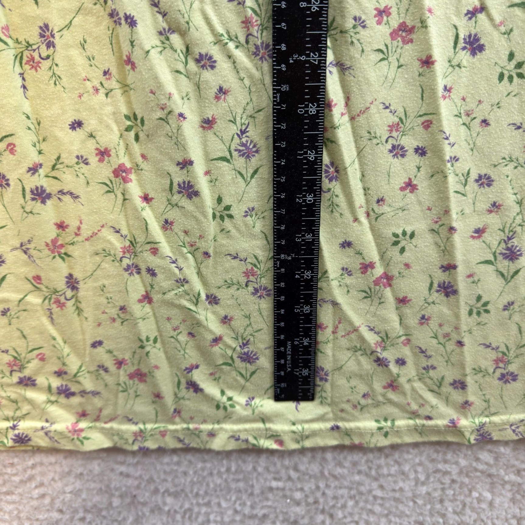 Vintage VINTAGE Nightgown Sleep Dress L Yellow Ditsy Floral Cottagecore Grandma Size L / US 10 / IT 46 - 6 Thumbnail