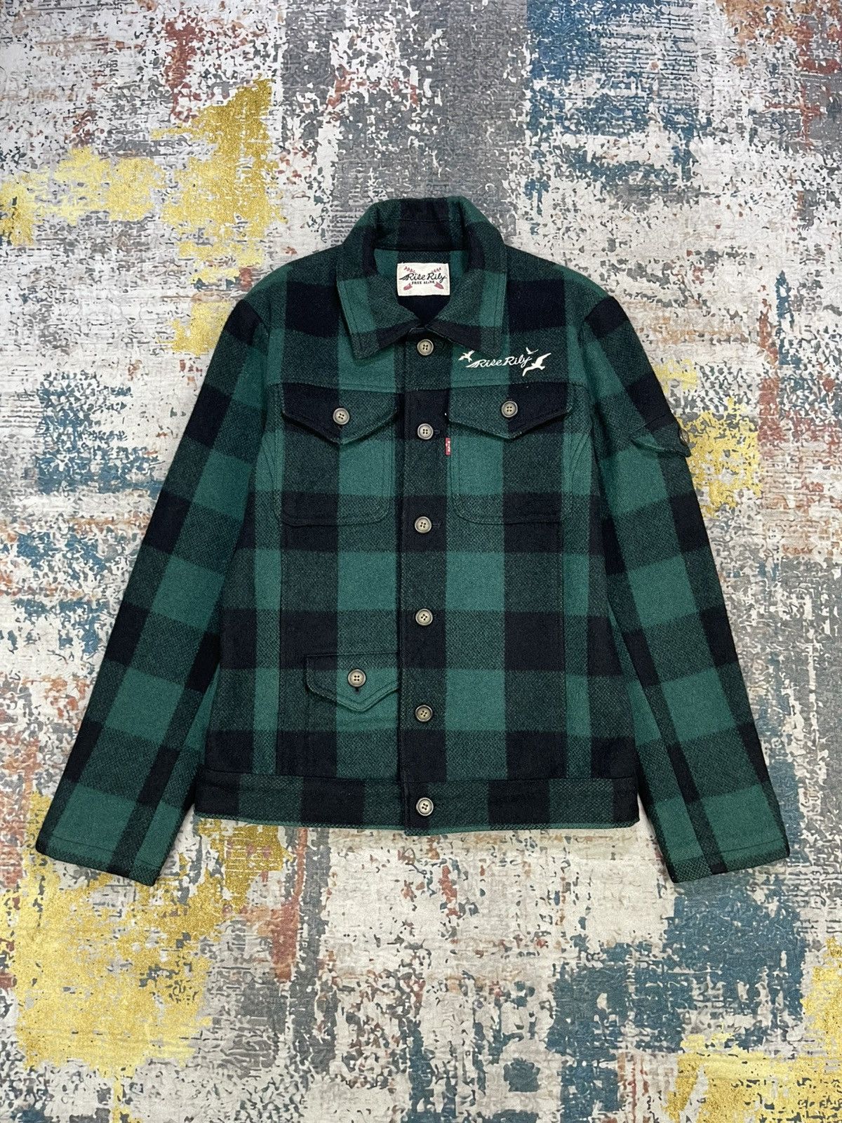Vintage Rise Lily Tartan Plaid Green Jacket