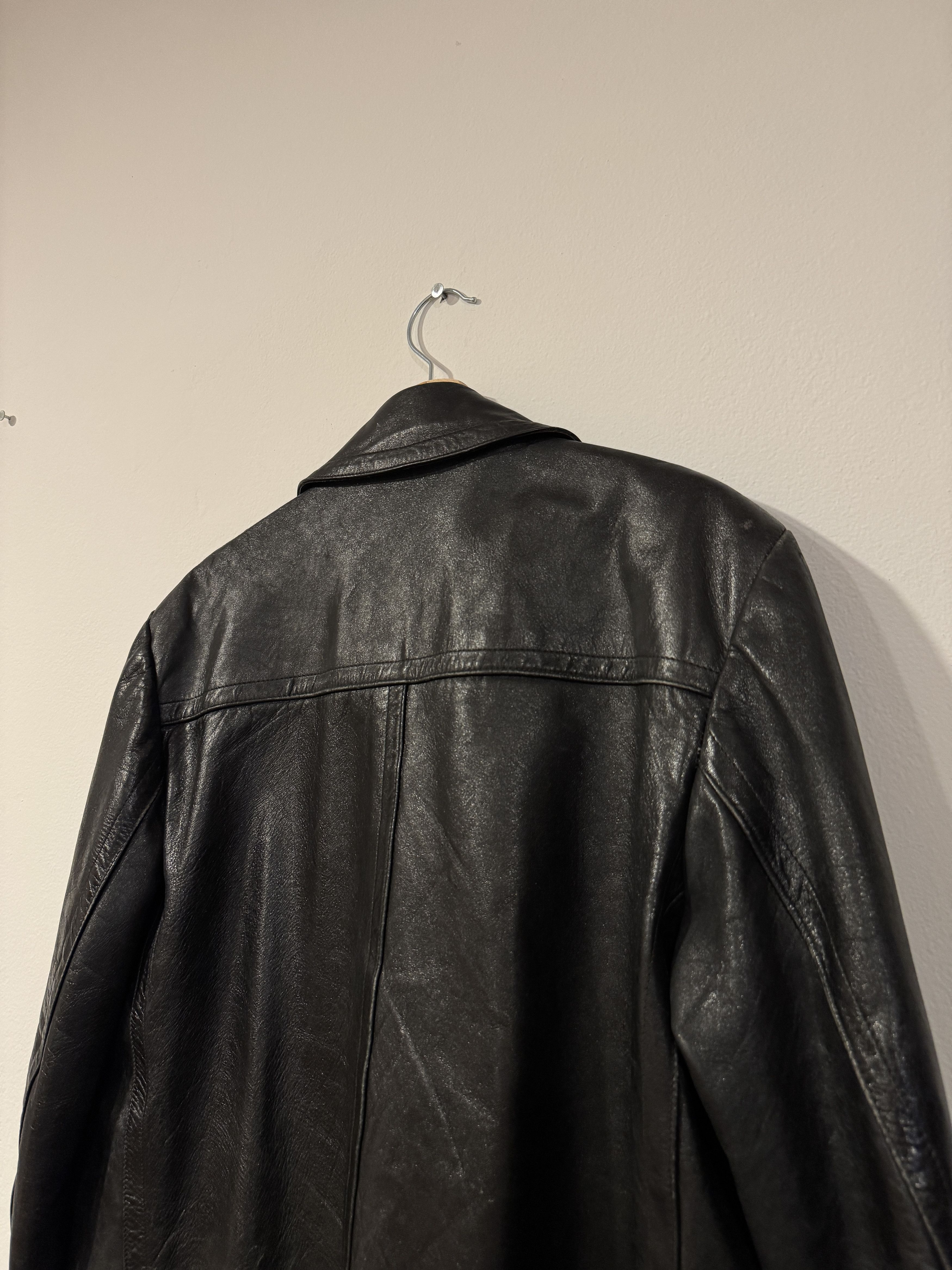 Vintage Leather trench coat vintage archive 80s tailored L Size US L / EU 52-54 / 3 - 7 Thumbnail
