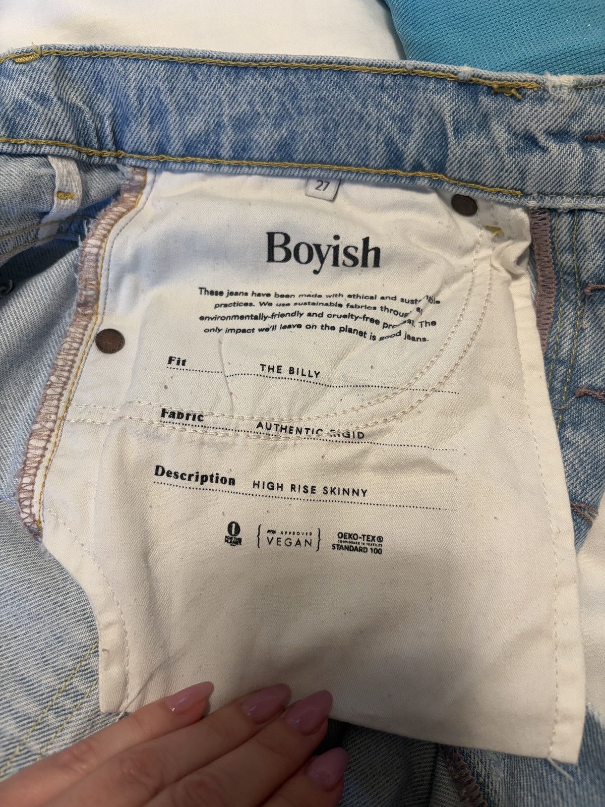 Boyish Boyish Jeans "The Billy" High Rise Skinny Size 27 | Sunrise Size 27" / US 4 / IT 40 - 5 Thumbnail