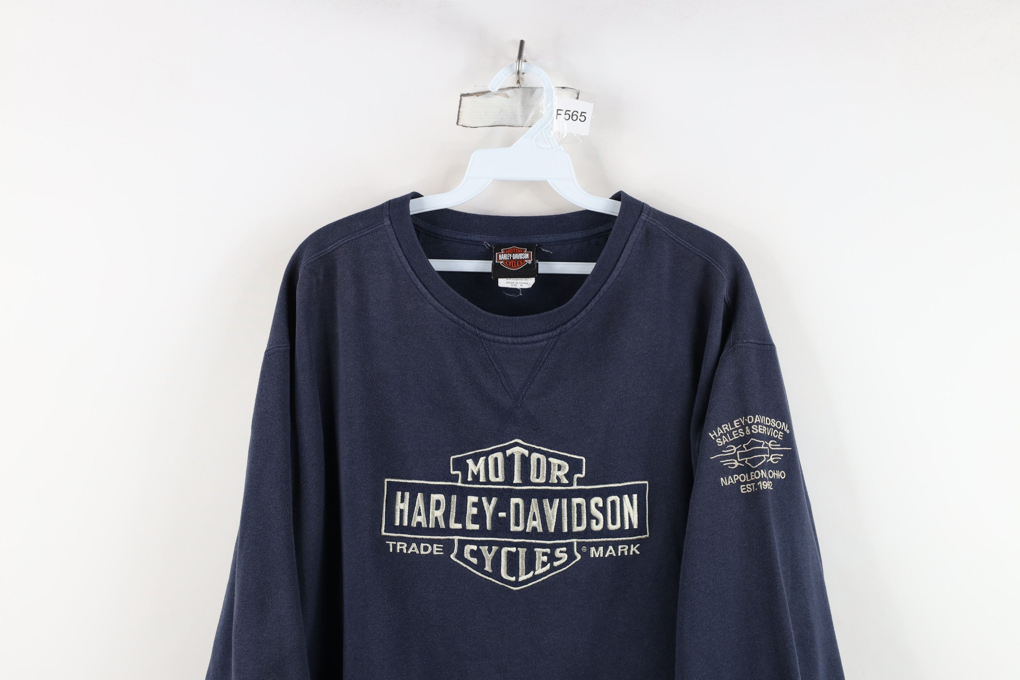 Harley Davidson Vintage Harley Davidson Spell Big Logo Crewneck Sweatshirt Size US M / EU 48-50 / 2 - 2 Thumbnail