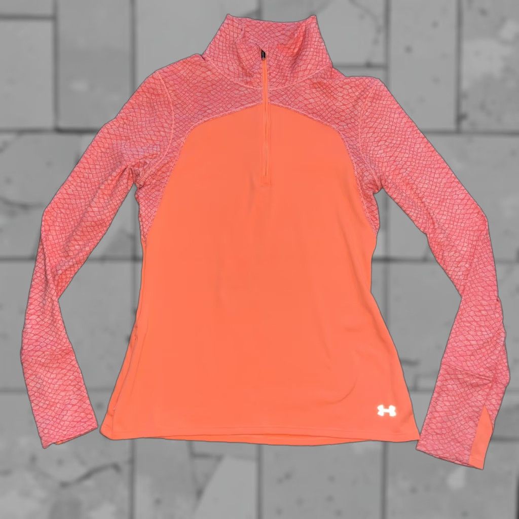 Under Armour Under Armour Fitted ColdGear 1/4 Zip Pullover Women’s L Orange Casual Activewear Pullover Women L Size L / US 10 / IT 46 - 1 Thumbnail