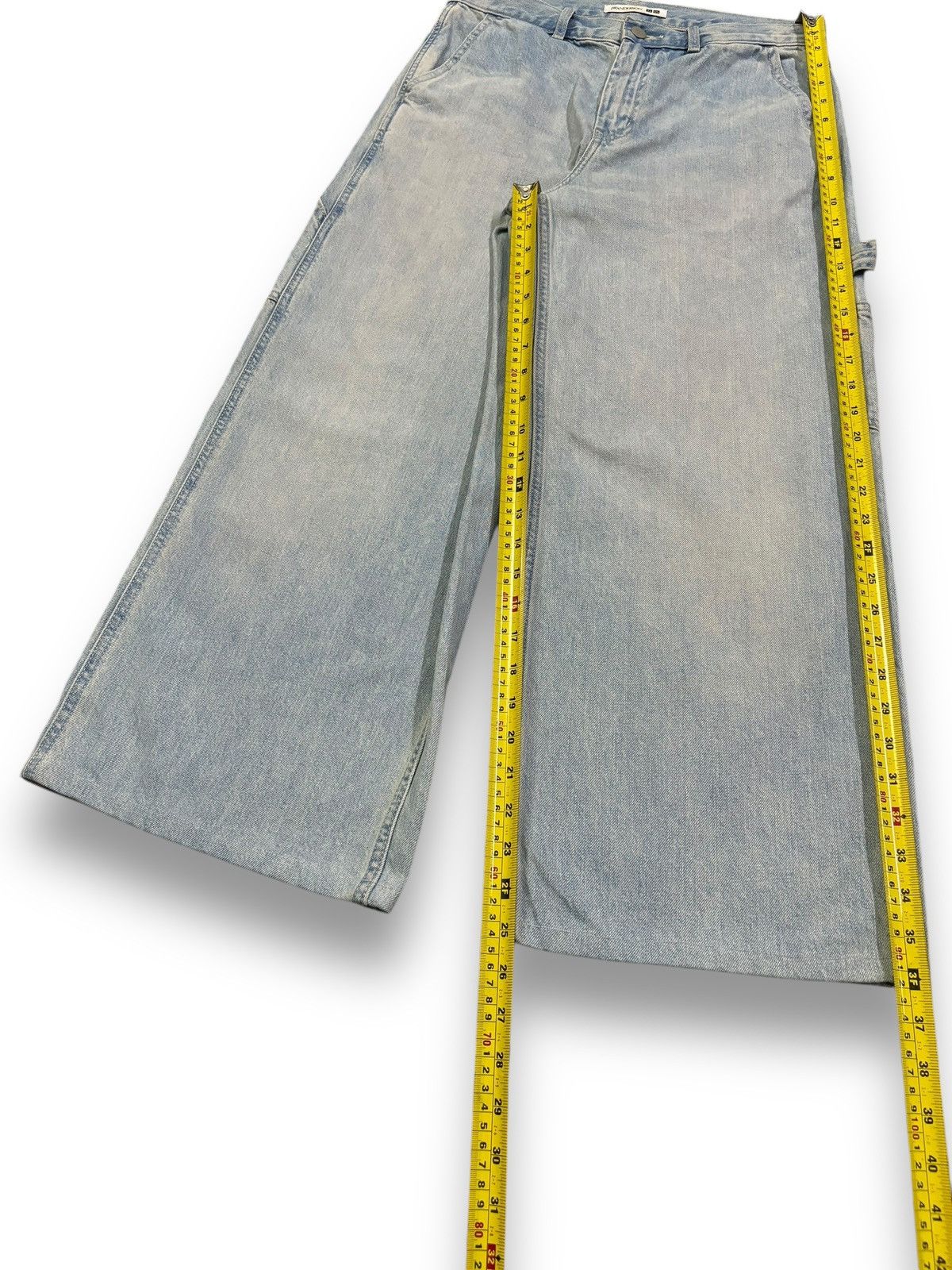 JW Anderson × Uniqlo Vintage JW Anderson x Uniqlo Blue Wash Baggy Carpenter Jeans Size US 30 / EU 46 - 14 Thumbnail