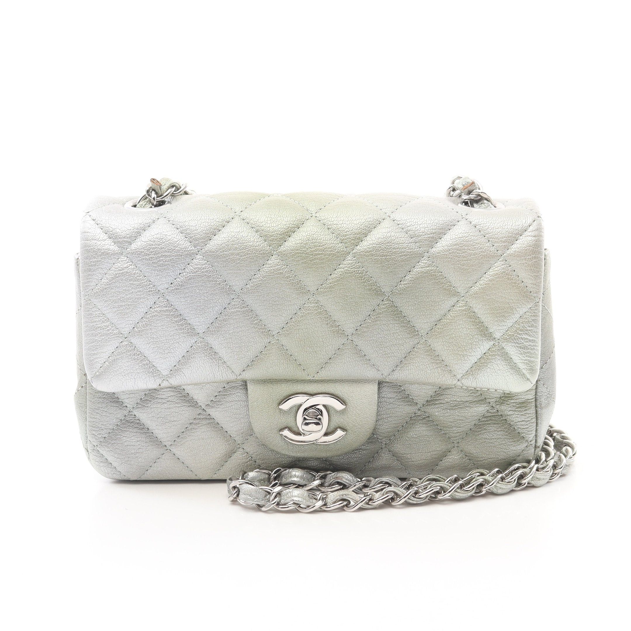Chanel Chanel Mini Matelasse 20 Chain Shoulder Bag Leather Silver Light Green Hardware Gradation Size ONE SIZE - 1 Thumbnail