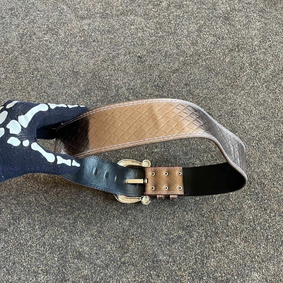 Vintage Vintage 90s Japanese Leather Belt Goth Grunge Archive OS Size ONE SIZE - 5 Thumbnail