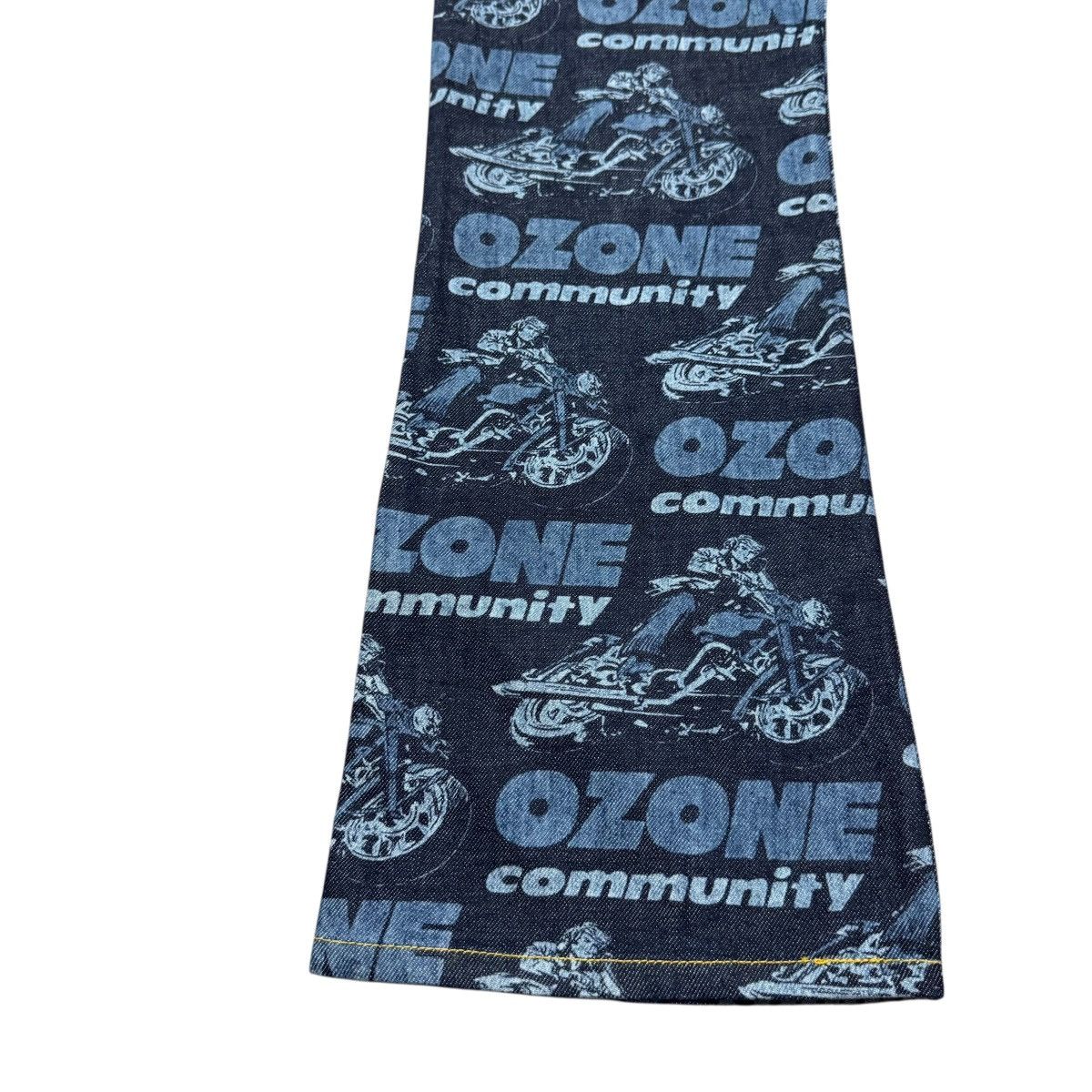 Hysteric Glamour OZONE COMMUNITY Motorcycle Print Denim Flare Jeans Size US 28 / EU 44 - 14 Thumbnail