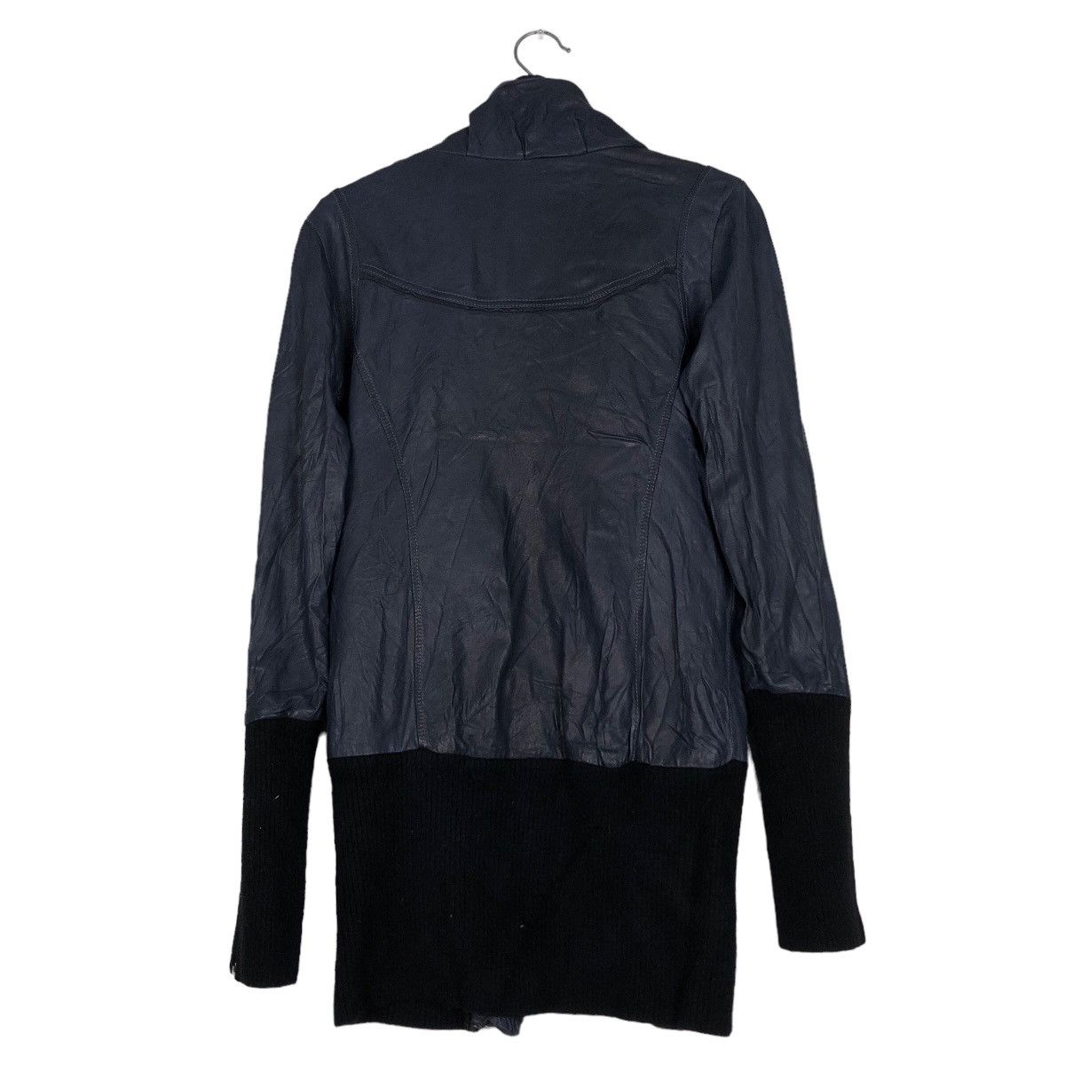 Giorgio Brato 🔥Vtg Cropped Leather Jacket Biker Wool Blanket Giorgi Brato Size US S / EU 44-46 / 1 - 8 Thumbnail