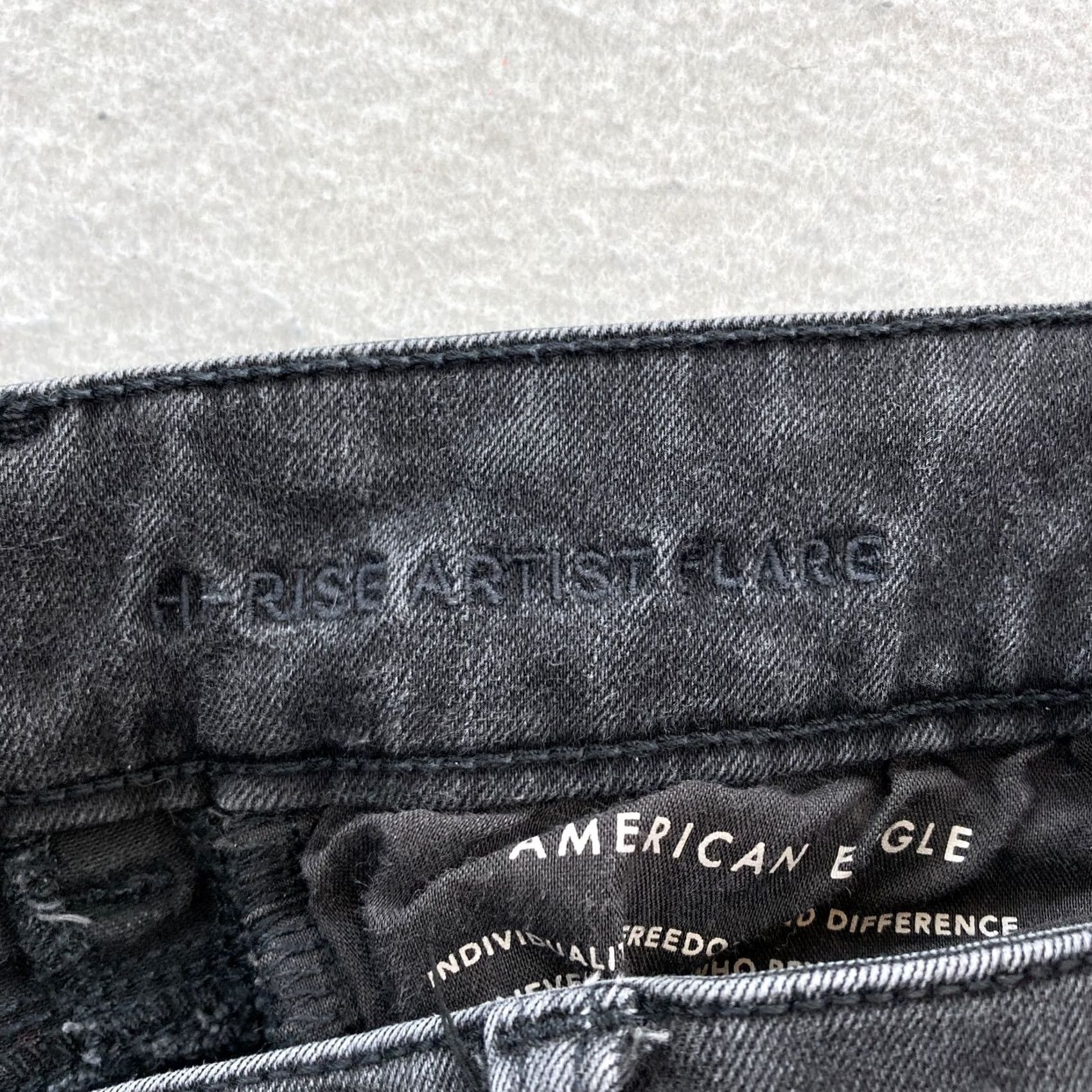 American Eagle Outfitters American Eagle Jeans Women's 4 Artist Flare Black Stretch Denim Y2K Festival Jeans Menus? Size 28" / US 6 / IT 42 - 5 Thumbnail