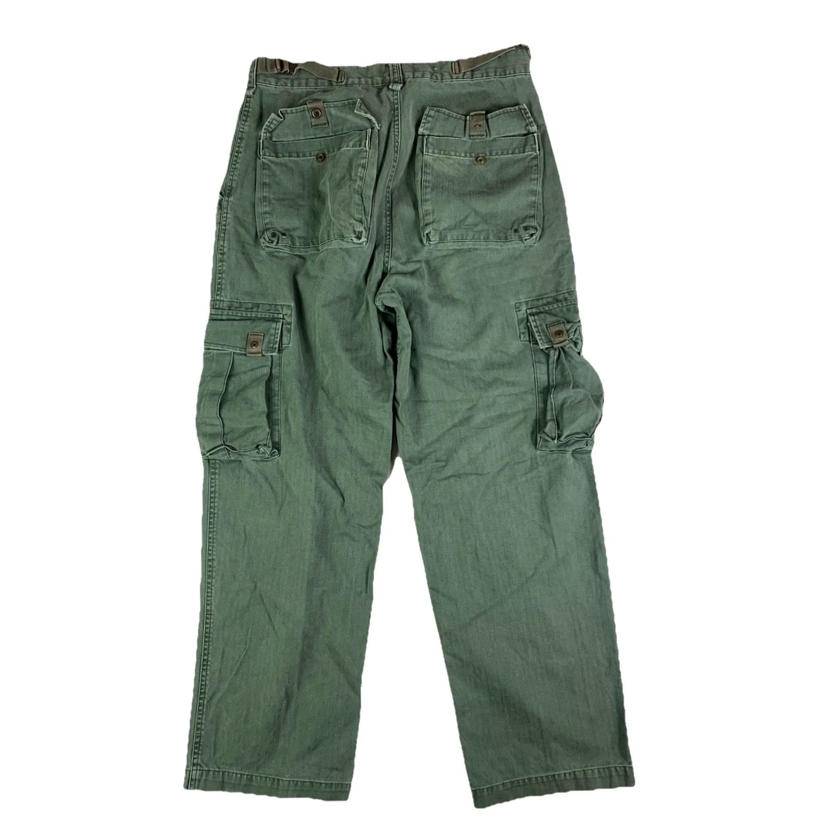 Mossimo VINTAGE Mossimo Cargo Pant Men 32x29 Green Adjustable Waist Cotton Y2K Size US 32 / EU 48 - 2 Thumbnail