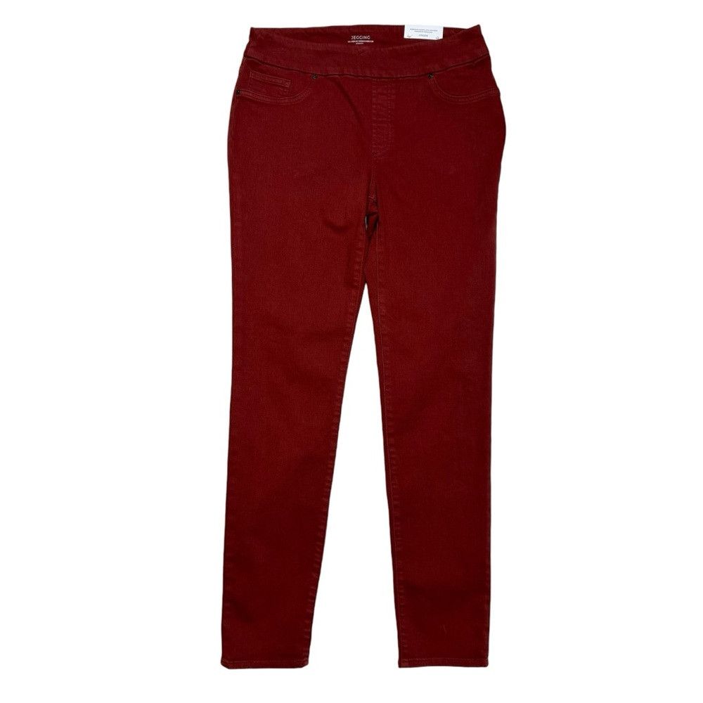 Chicos NWT New Chico's Denim Pull-On Red Jeggings Size 0.5 US 6 Size 28" / US 6 / IT 42 - 3 Thumbnail