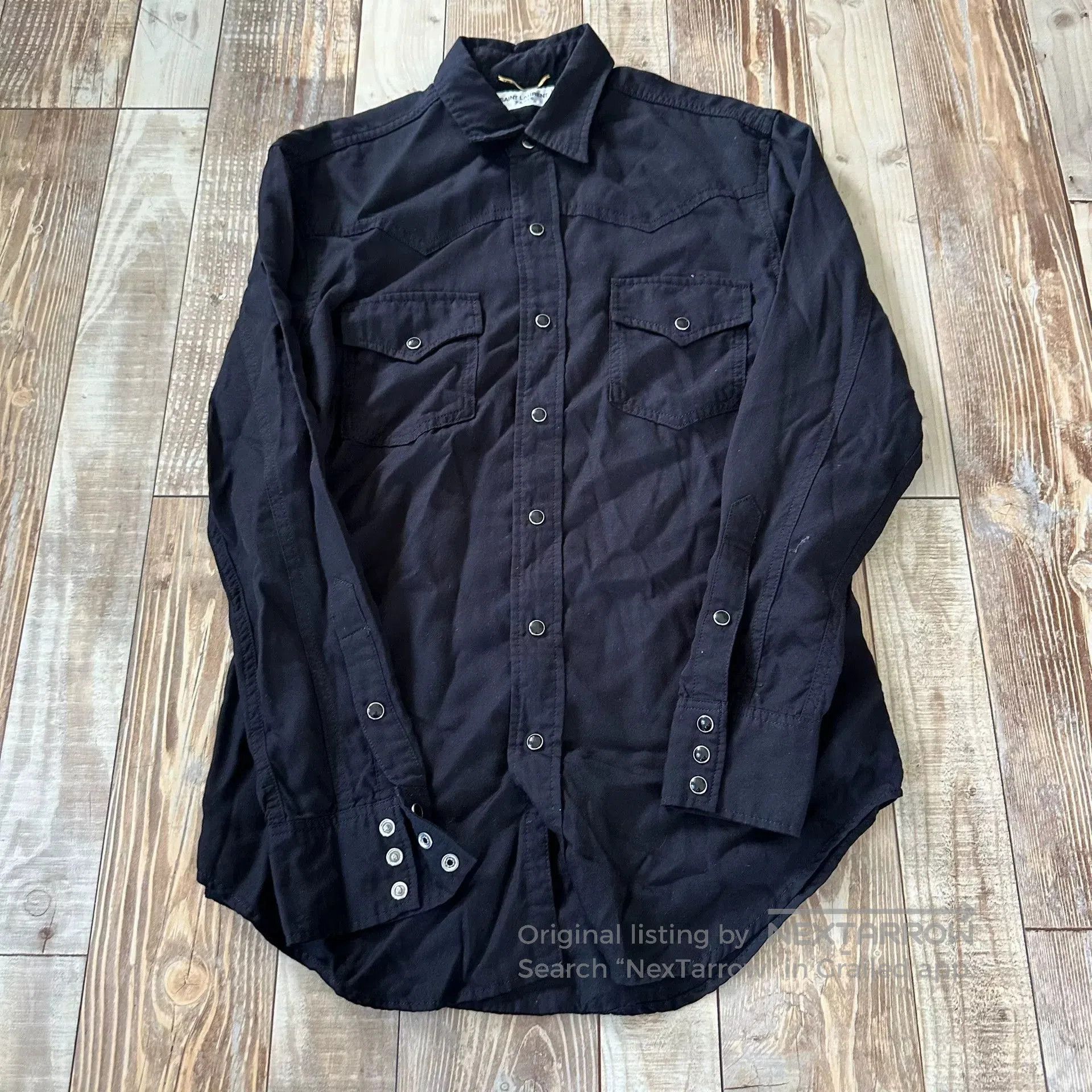 Saint Laurent Paris Saint Laurent YSL Gemstone Button Shirt. Size US M / EU 48-50 / 2 - 4 Thumbnail