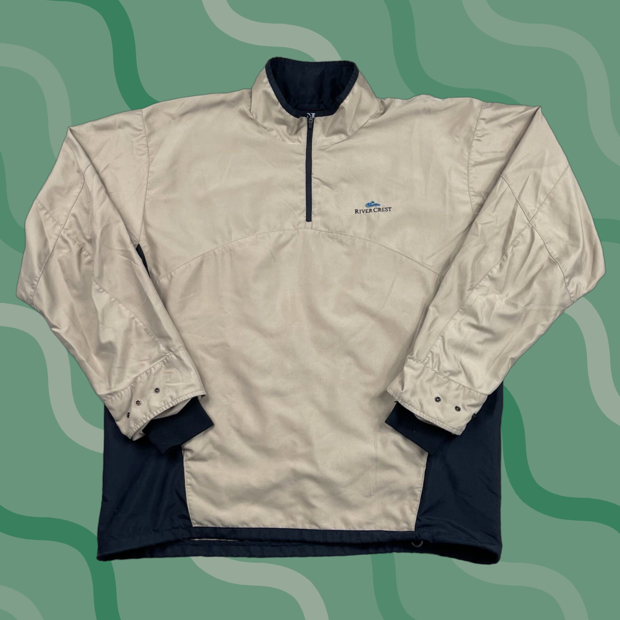 Vintage Zero Restriction Jacket Golf Windbreaker Zip Pockets Mens Gold SZ Large Large Mens Golf Windbreaker Jacket Size US L / EU 52-54 / 3 - 1 Thumbnail