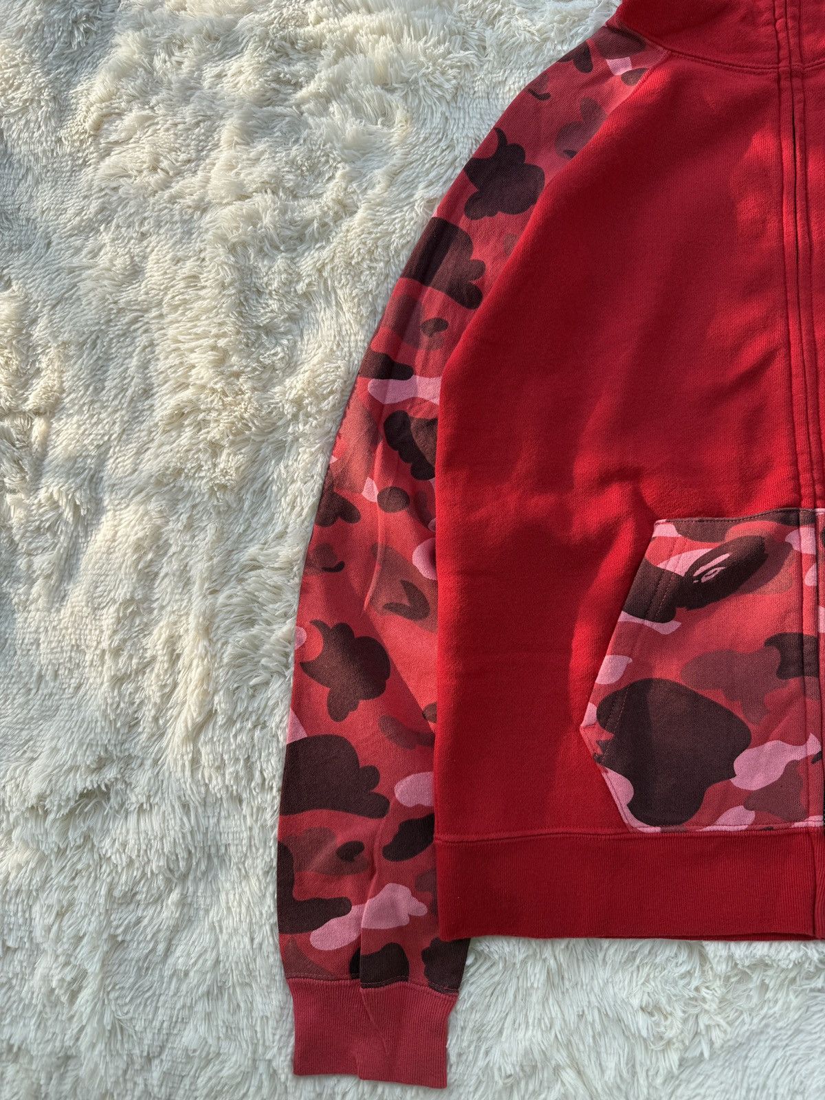 Bape Bape Red camo full zip hoodie Size S / US 4 / IT 40 - 7 Thumbnail